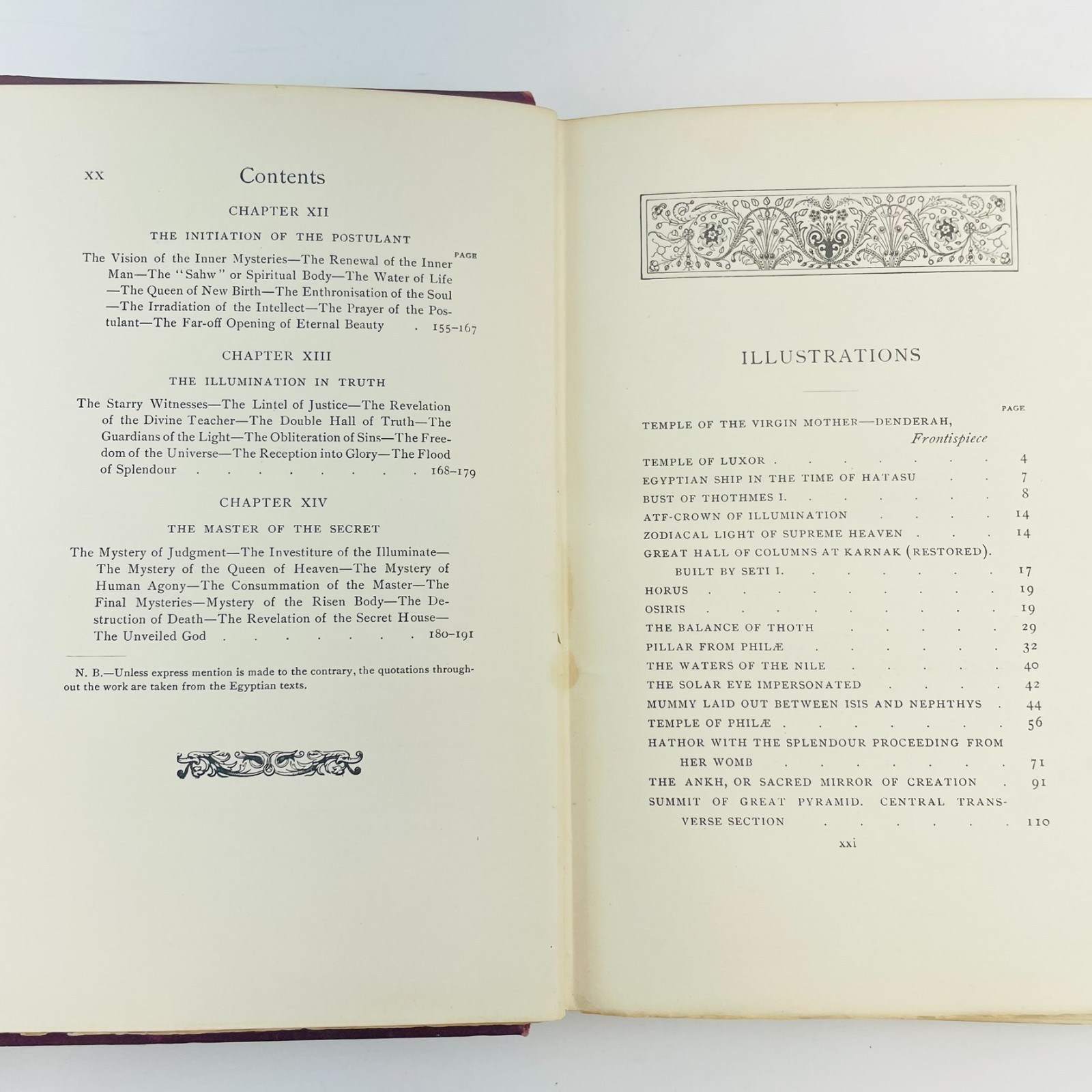 The Book of the Master W Marsham Adams 1898 1st Ed Egyptian Occult