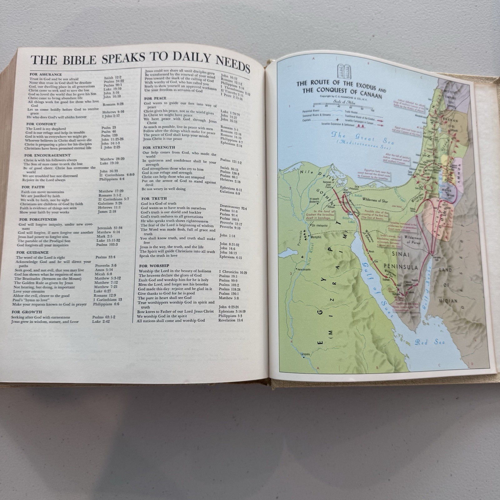 Vintage fo Holy Bible KJV Southwestern Company Large Illustrated Family Bible 19