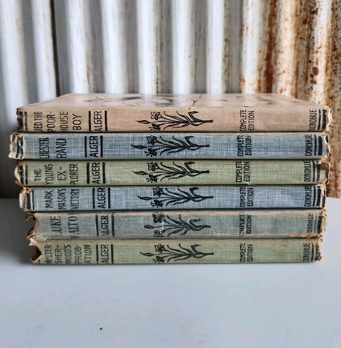 HORATIO ALGER, JR. LOT OF 6 M.A. Donohue & Co. Early 1900s Hardcover
