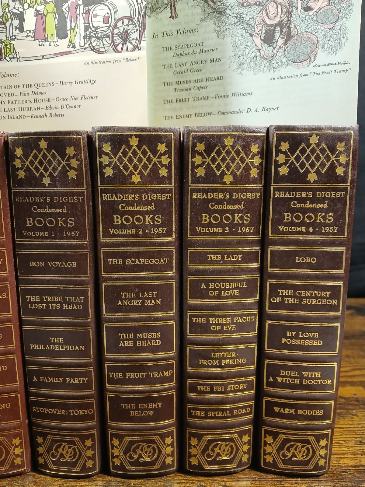 READER’S DIGEST 1950s Condensed Books Lot Of 8 1956 1-4 57 Vol 1-4 First Edition