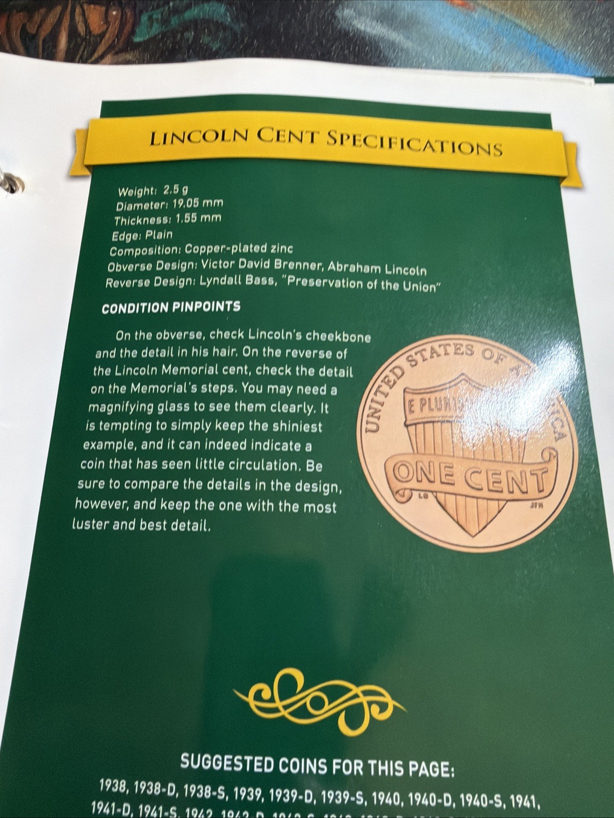 WARMAN’S PREMIUM LINCOLN CENT ALBUM – Hardcover *Excellent Condition*