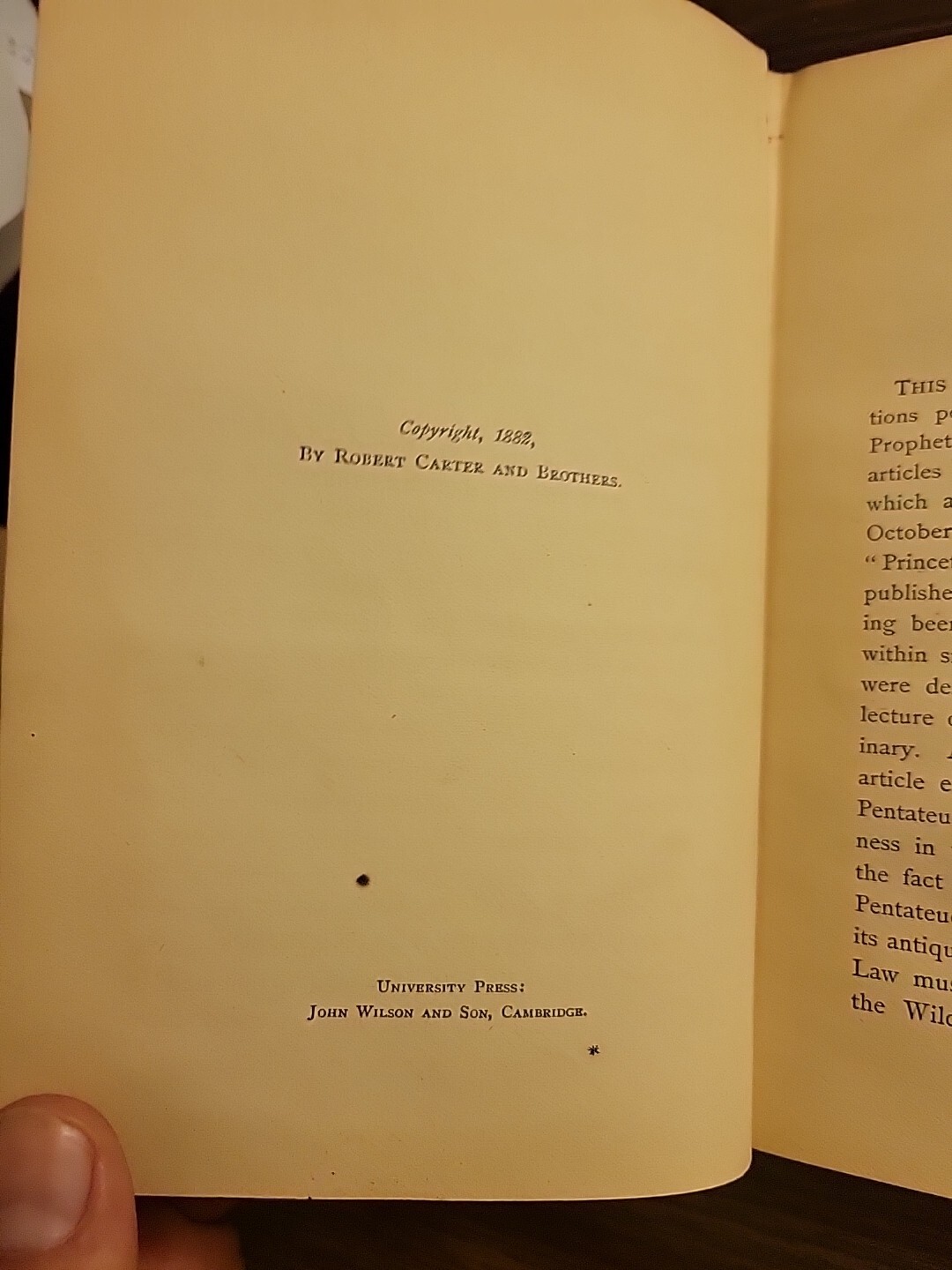 MOSES AND THE PROPHETS 1883 NICE CONDITION