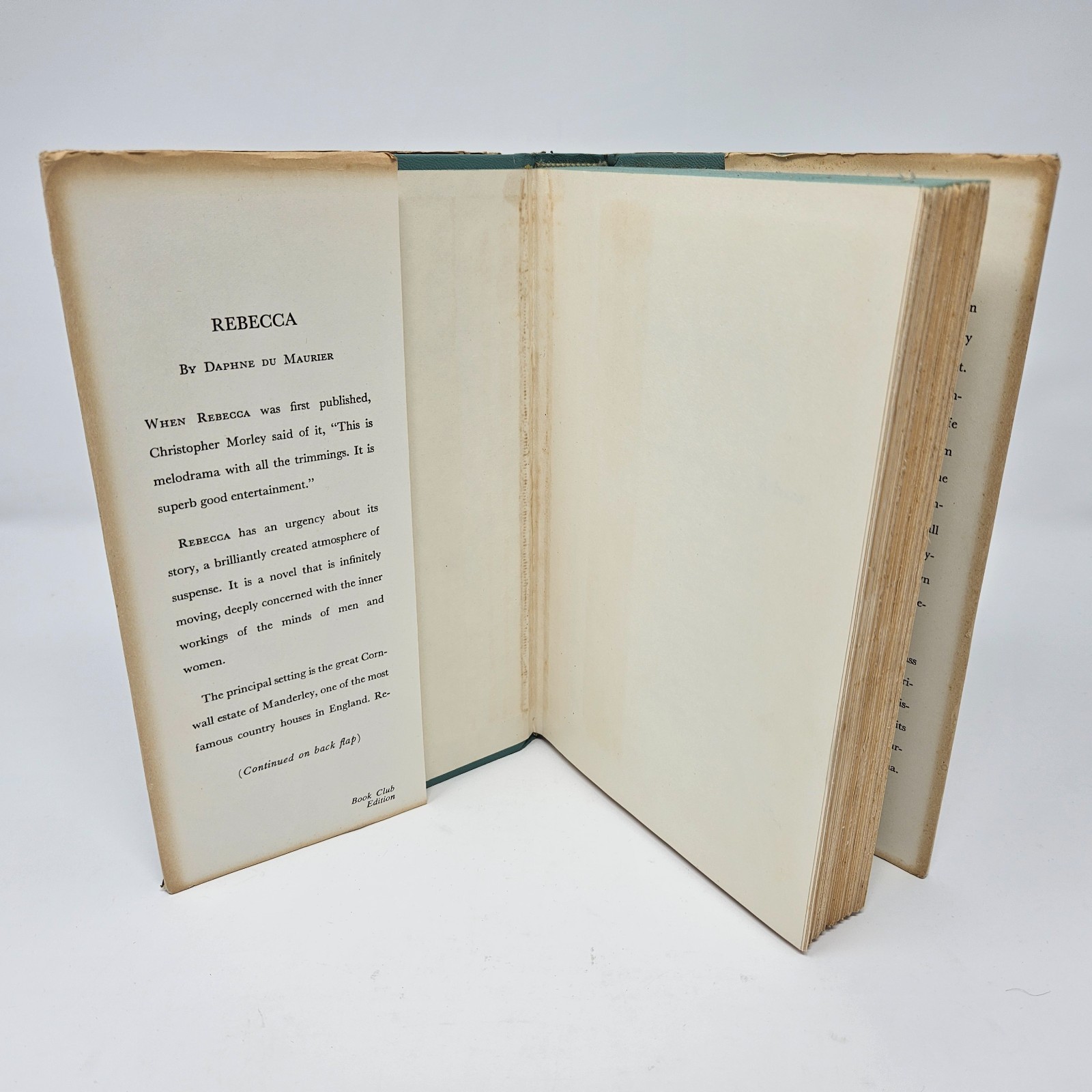 Rebecca by Daphne Du Maurier 1938 Hardcover Book Club Edition