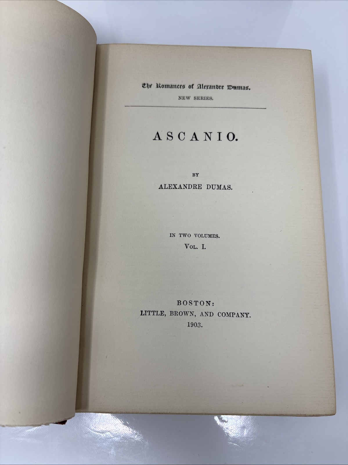 1903 Alexandre Dumas Ascanio Vol I & II Antique Decorative Hardcover Set
