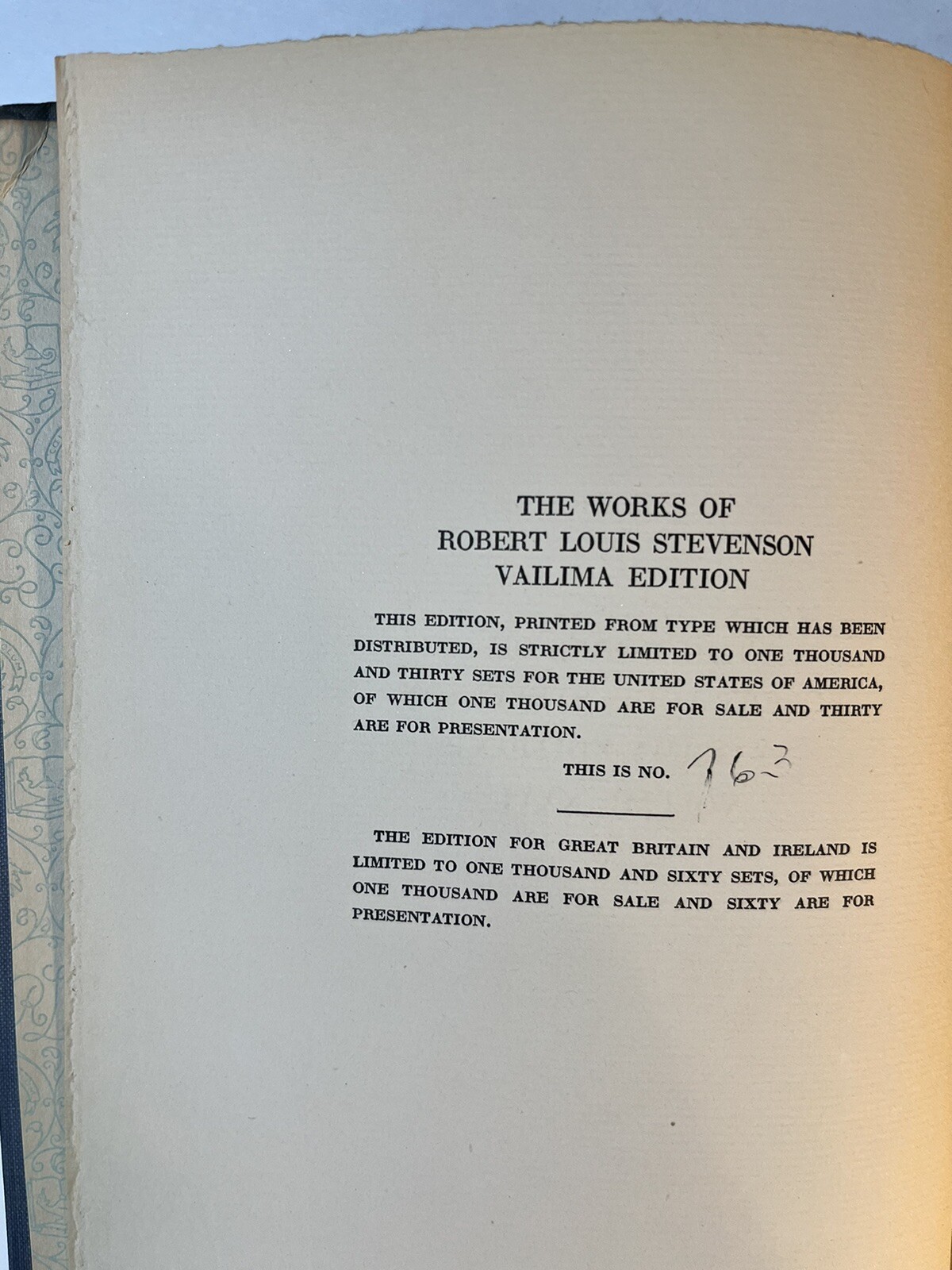 The Works of Robert Louis Stevenson, 6 Volumes, 1921-1923, Hardcover, Vintage