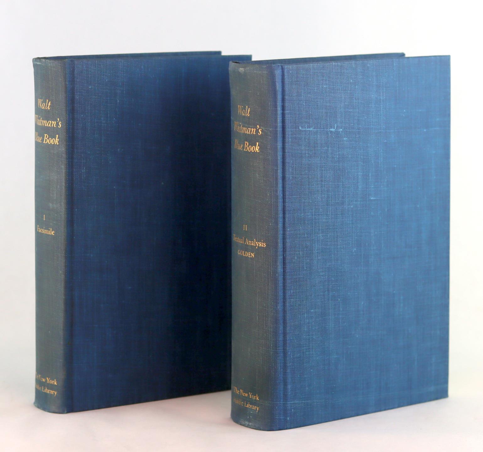 1968 Walt Whitman’s Blue Book Facsimile and Textual Analysis by Arthur Golden