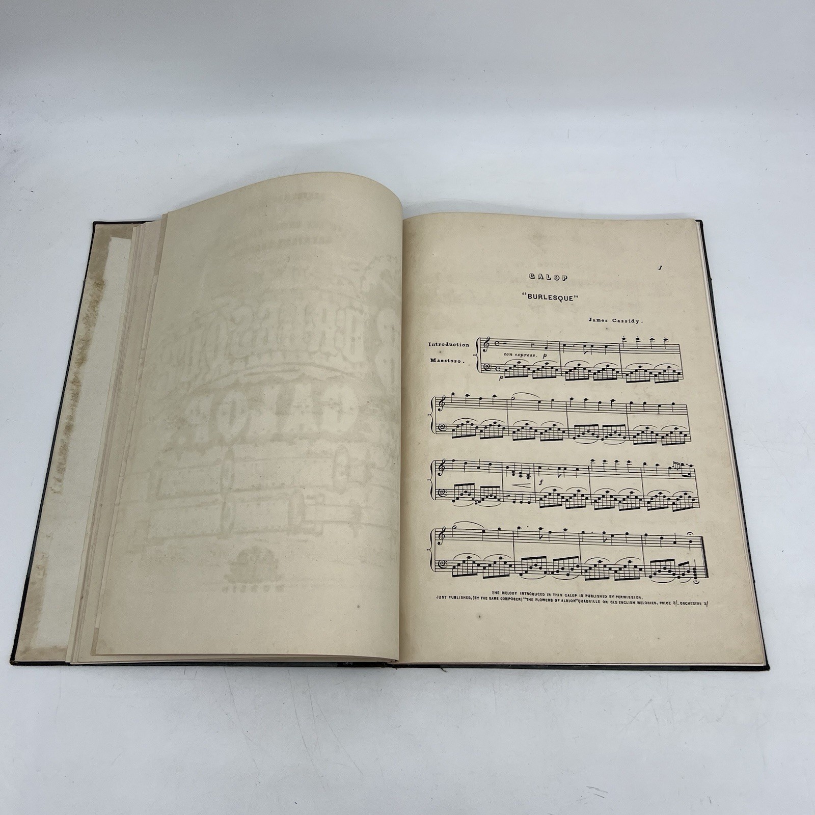 Victorian Bound Album Sheet Music Circa 1860s Illustrated Galops incl Champagne