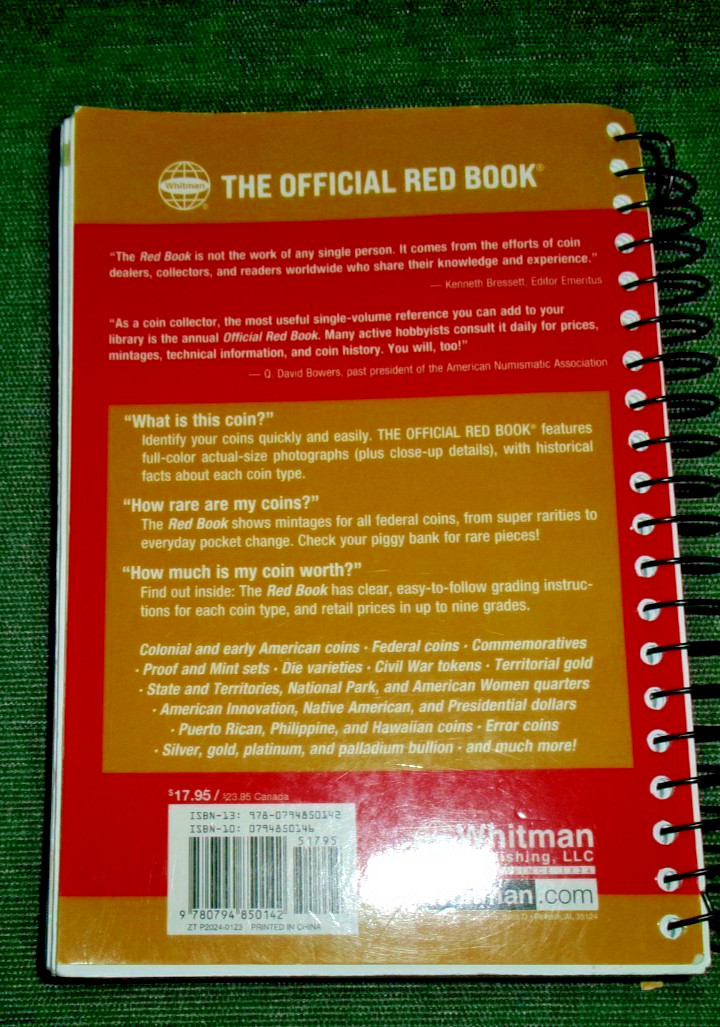 A Guide Book of United States Coins 2024 77th Edition Spiral Bound