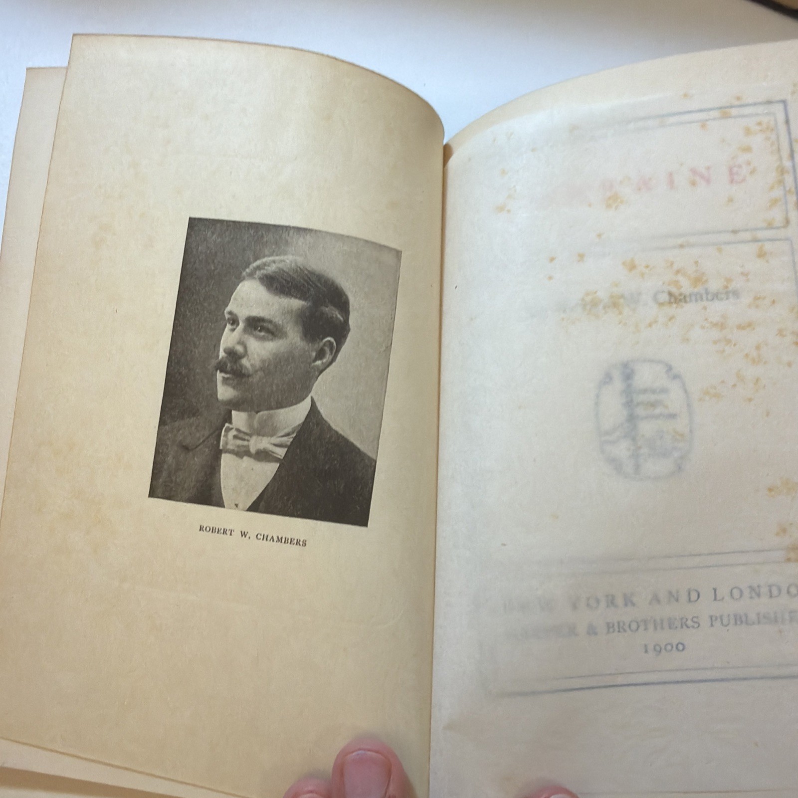 LORRAINE by Robert W. Chambers 1900 HC Antique Book