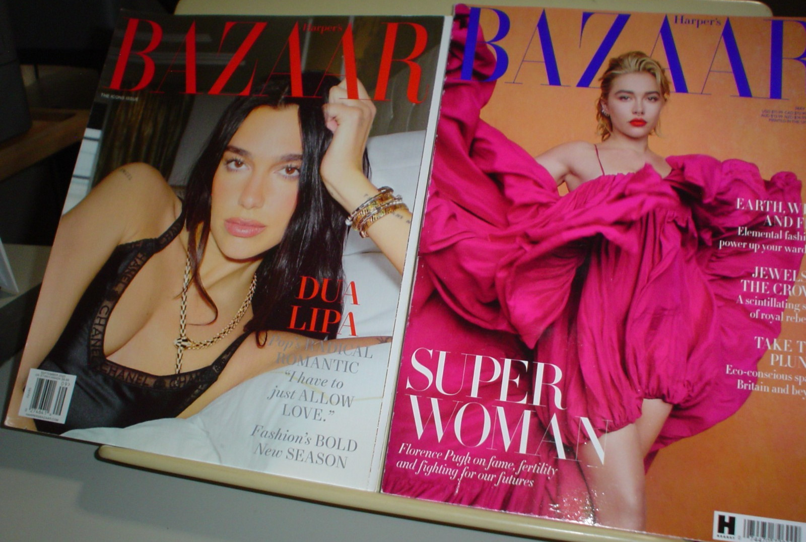 HARPER’S BAZAAR lot of 2 MAGAZINE May & Sept 2025 DUA LIPA Florence Pugh