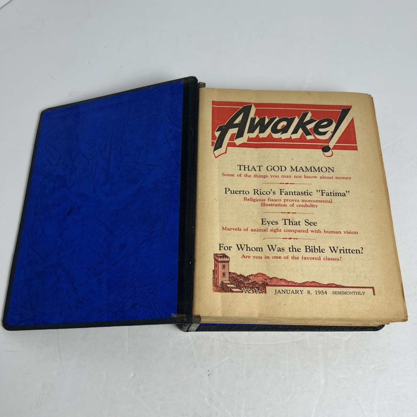 Awake Magazine 1954 Full Year Set In Hard Binder Jehovah’s Witness Watchtower