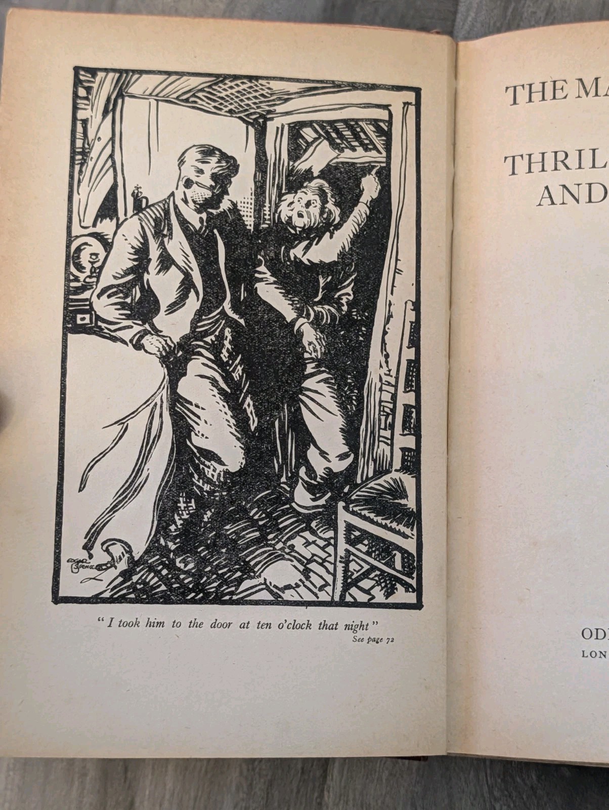 Antique Book 1936 Mammoth Book of Thrillers Ghosts & Mysteries 1st Edition HB