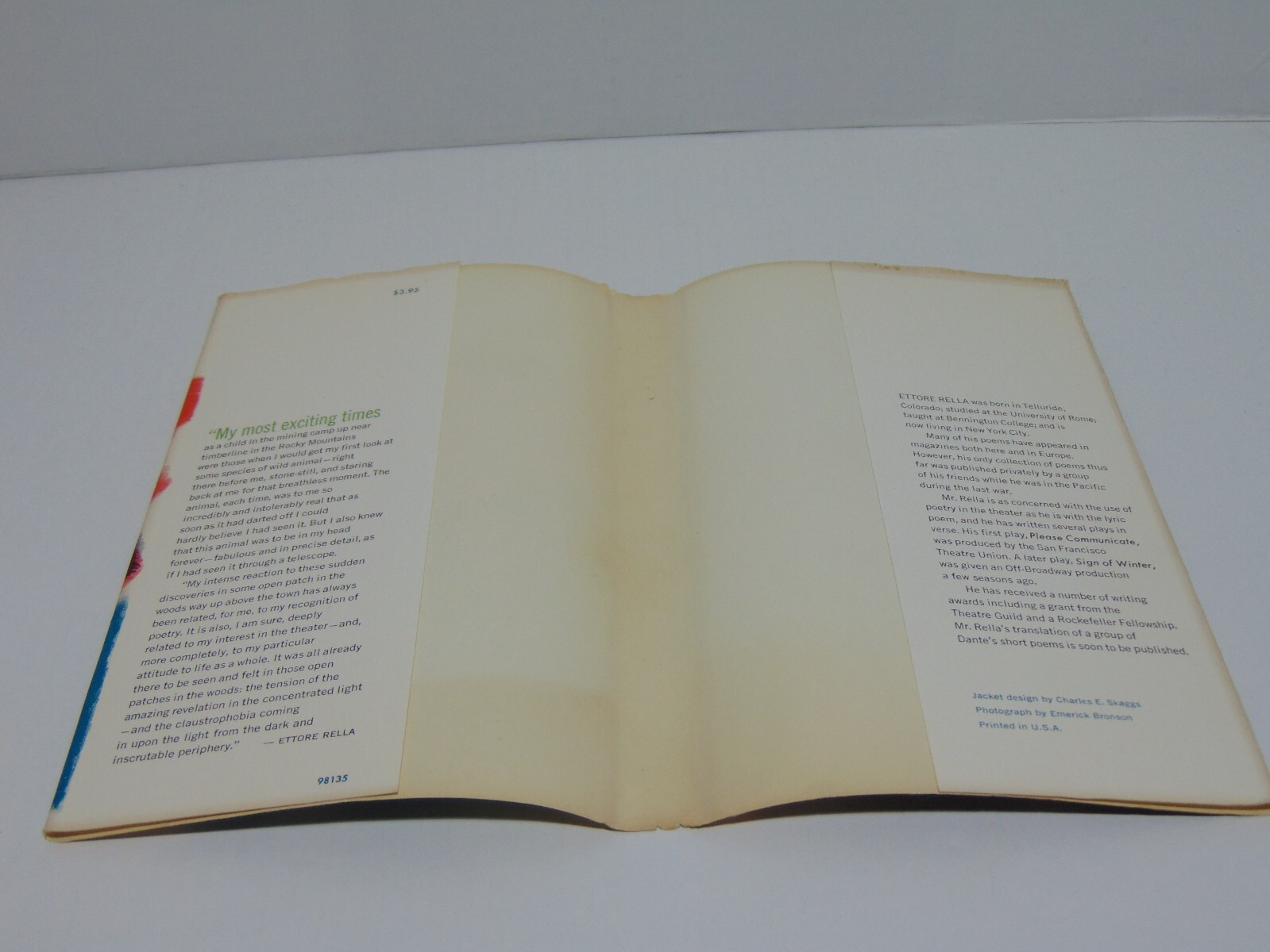 Spring Song On An Old Theme and Other Poems by Ettore Rella (1966, Hardcover)