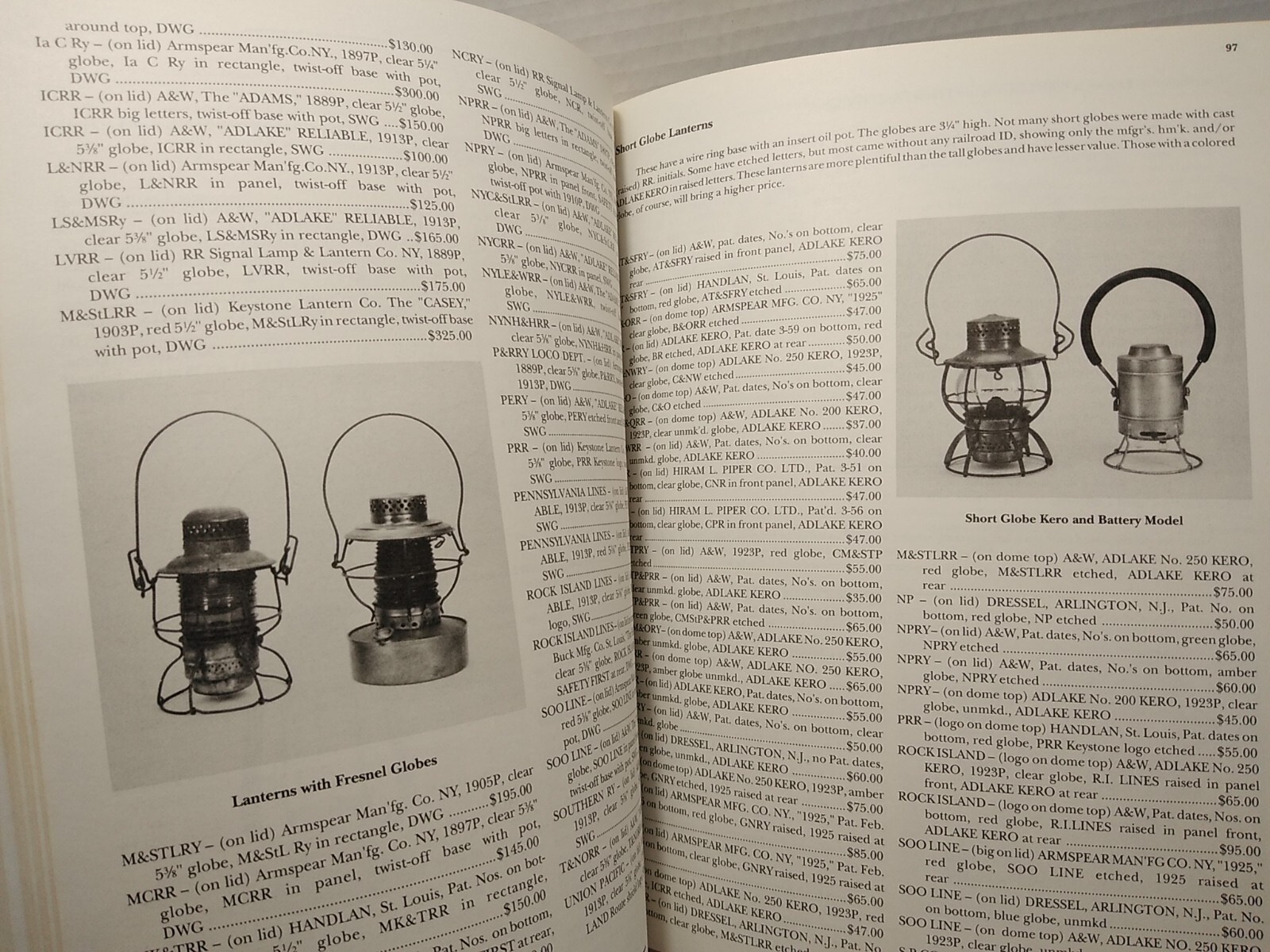 Railroad Collectibles : An illustrated Guide by Stanley Baker 1990 4th Edition