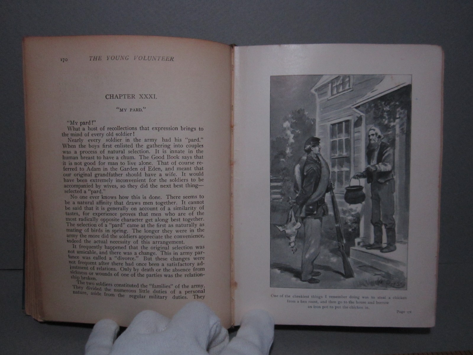 Young Volunteer Soldier Boy Everday Exp Civil War by Crowell 1906 2d Ed Hardback