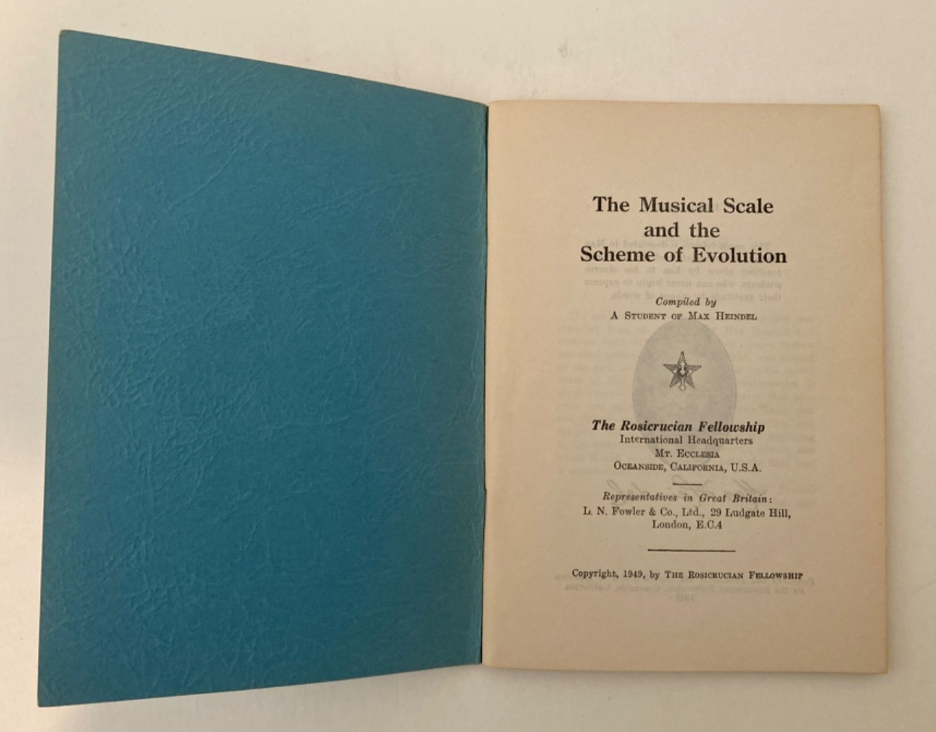 The Musical Scale and the Scheme of Evolution 1949 Rosicrucian Fellowship