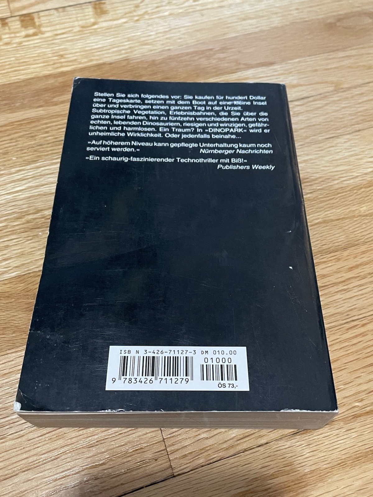 1984 Ballantine – Jurassic Park by Michael Crichton Paperback Book German Editio