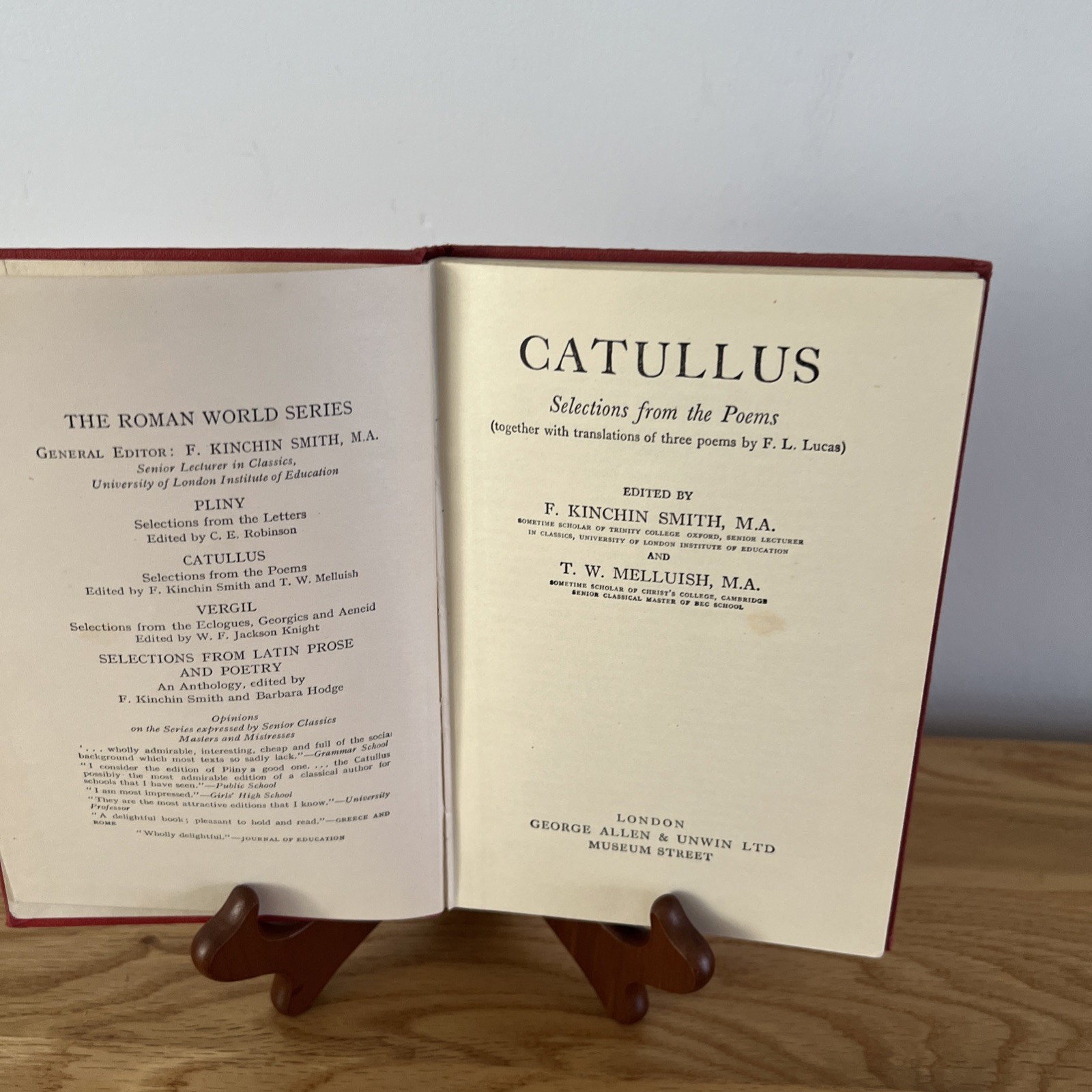 1950’s Roman World Selections From The Poems/letters Books X 3 Catullus Pliny