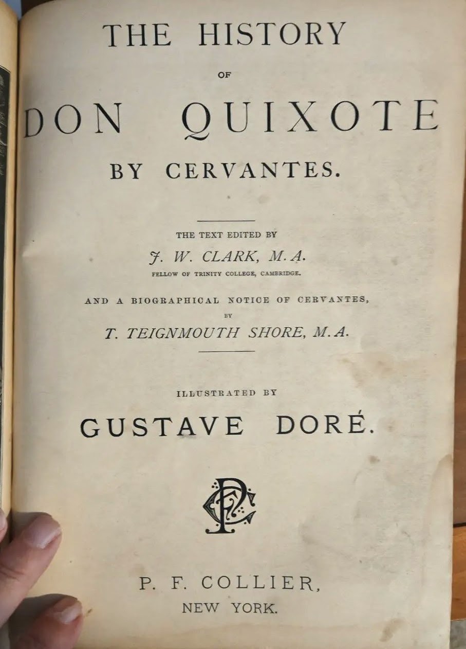 Cervantes History of Don Quixote Illustrated Gustave Doré Hardcover