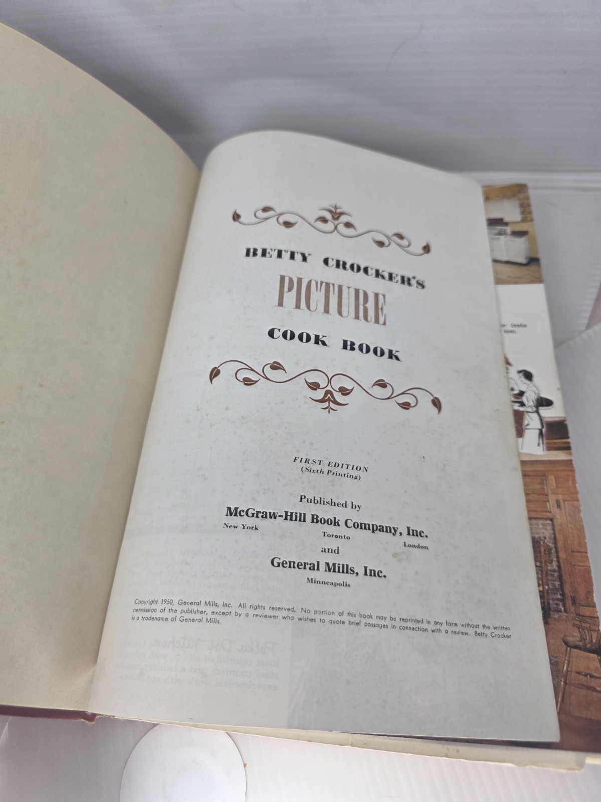 Vintage 1950 Betty Crocker’s Picture Cook Book 1st Edition 6th Print Hardcover