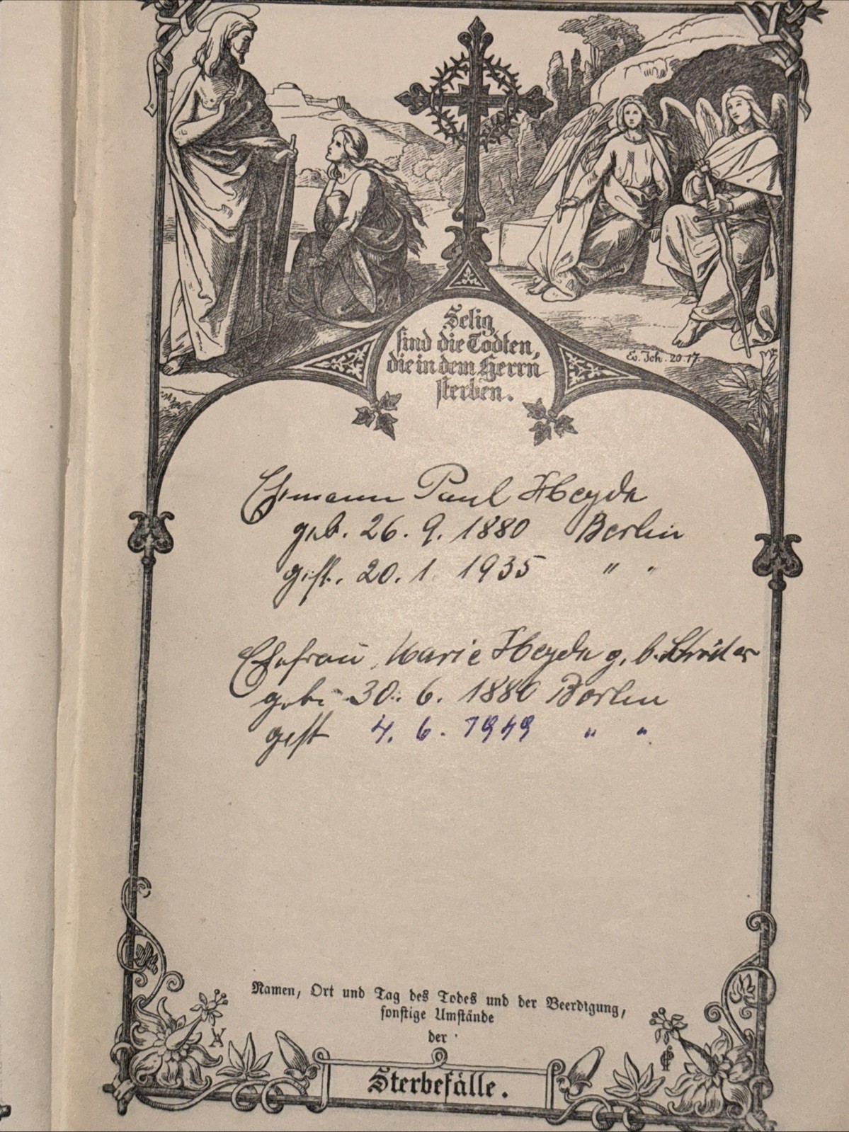 VINTAGE German HOLY BIBLE 1800s 1900s 1901 MULTIPLE SIGNATURES AND DATES SIGNED