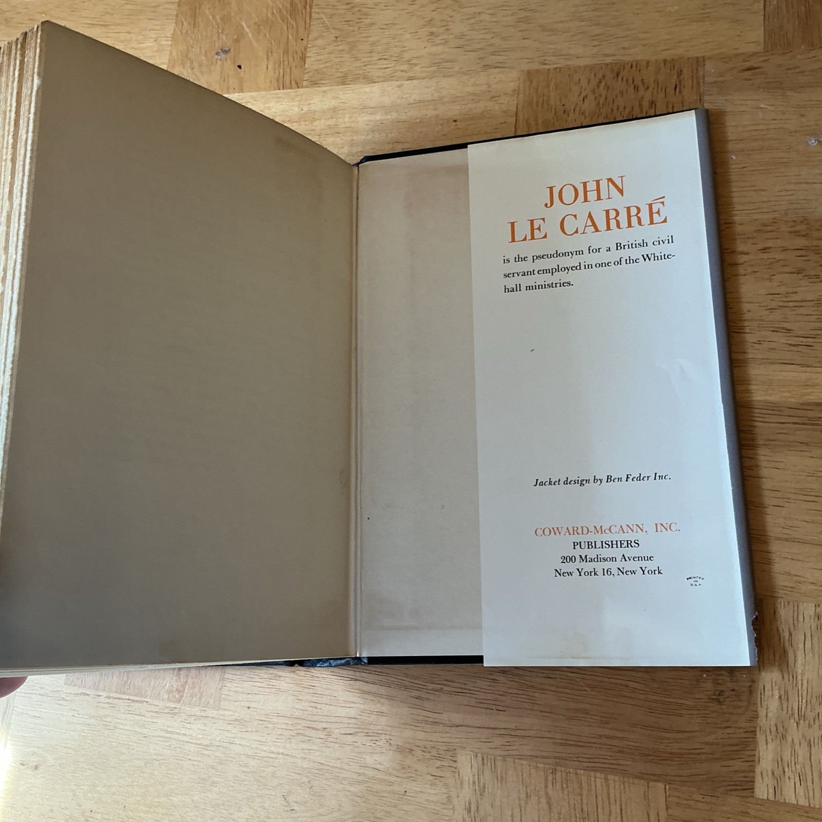 1964 1st US – The Spy Who Came In From The Cold HC/DJ John Le Carre Espionage
