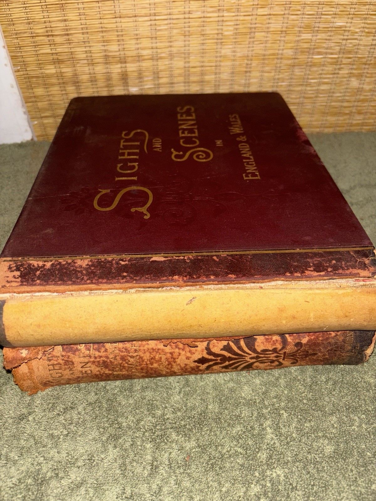 Antique 1895 Book Set: Sights and Scenes in England & Wales (Volumes I & II)