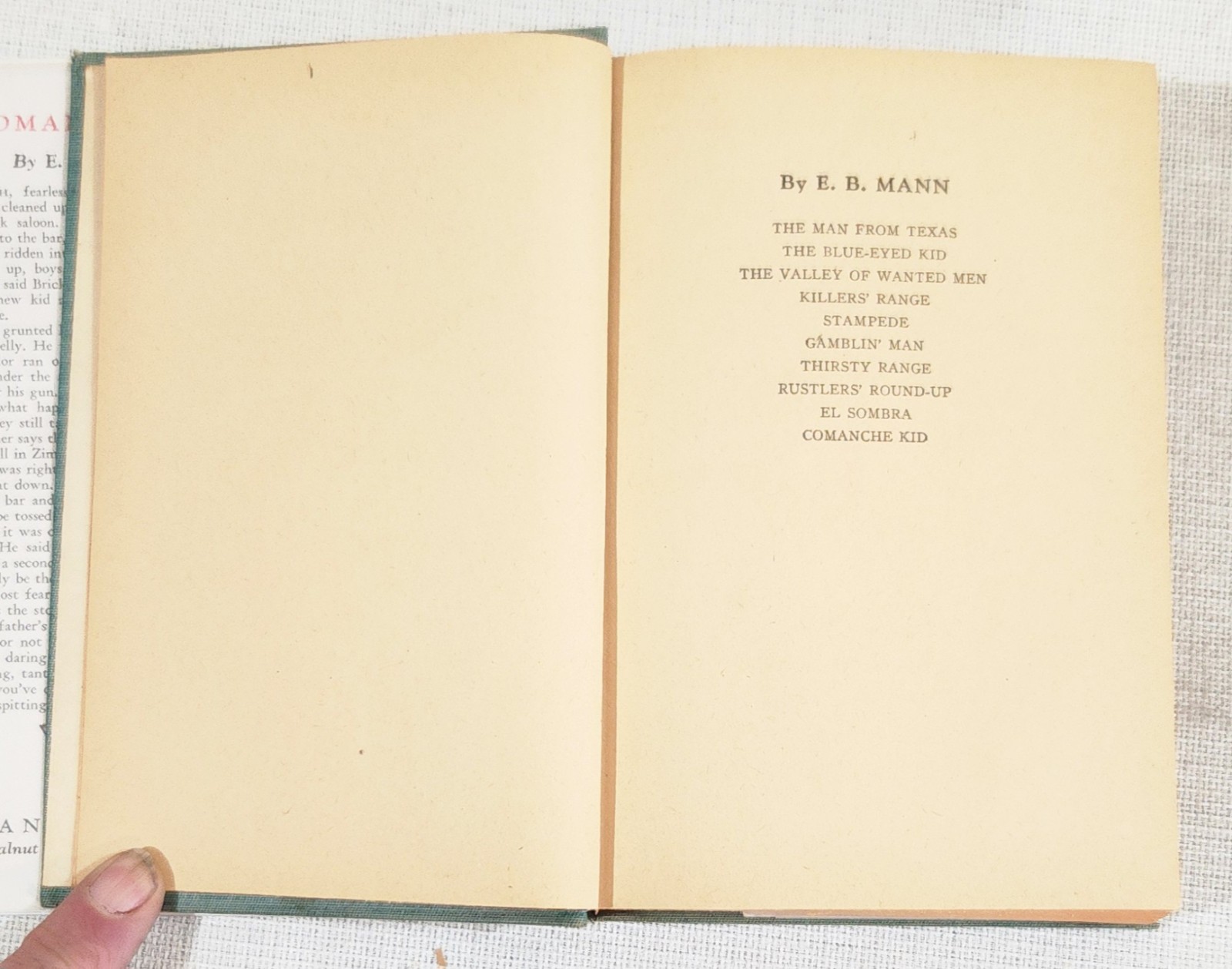Comanche Kid by E.B. Mann Western Young Adult Fiction 1936 Triangle Book