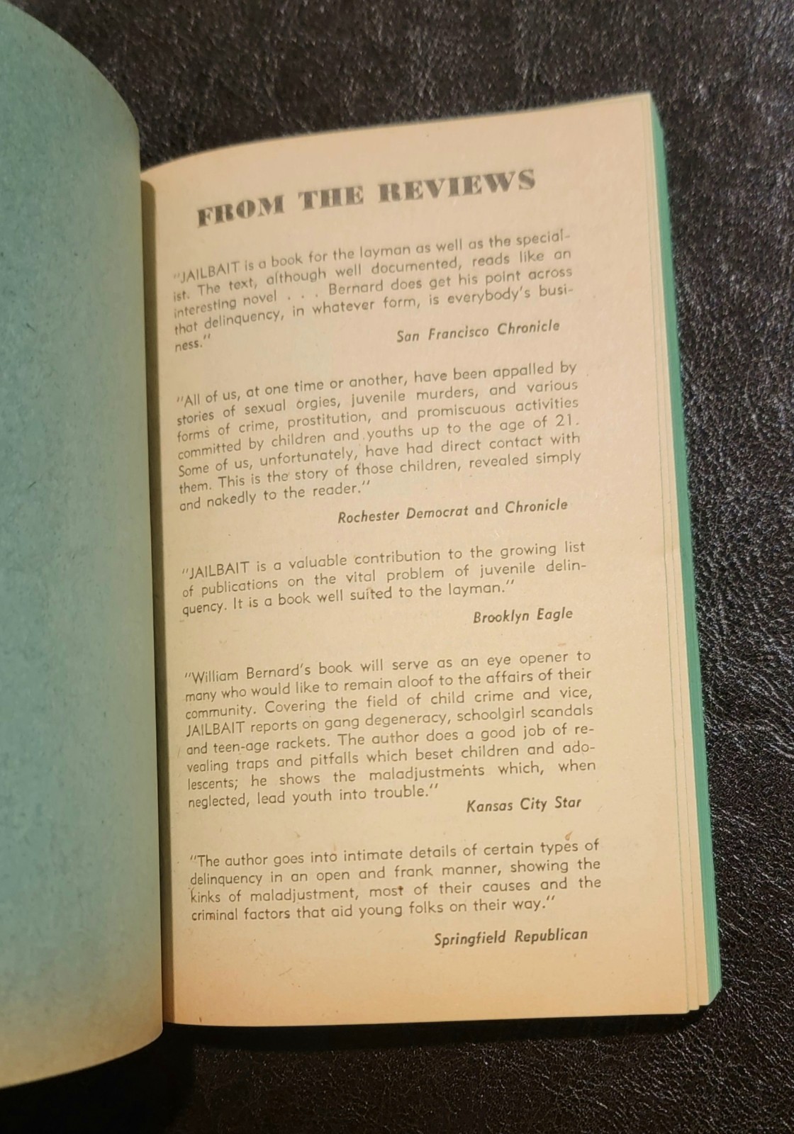 Jailbait William Bernard Popular Library 1392 1952 Rudolph Belarski GGA NICE