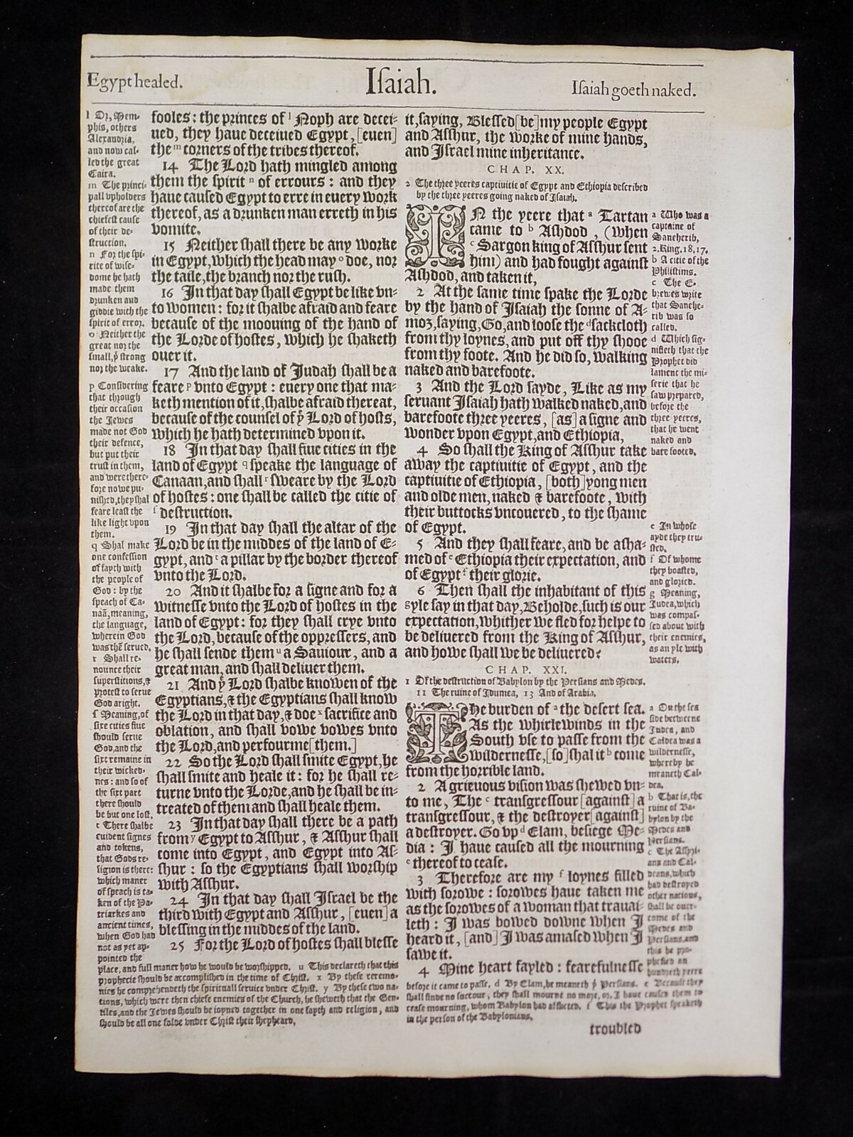 1583 Noblest Geneva Bible Folio- Book of Isaiah- YOU PICK