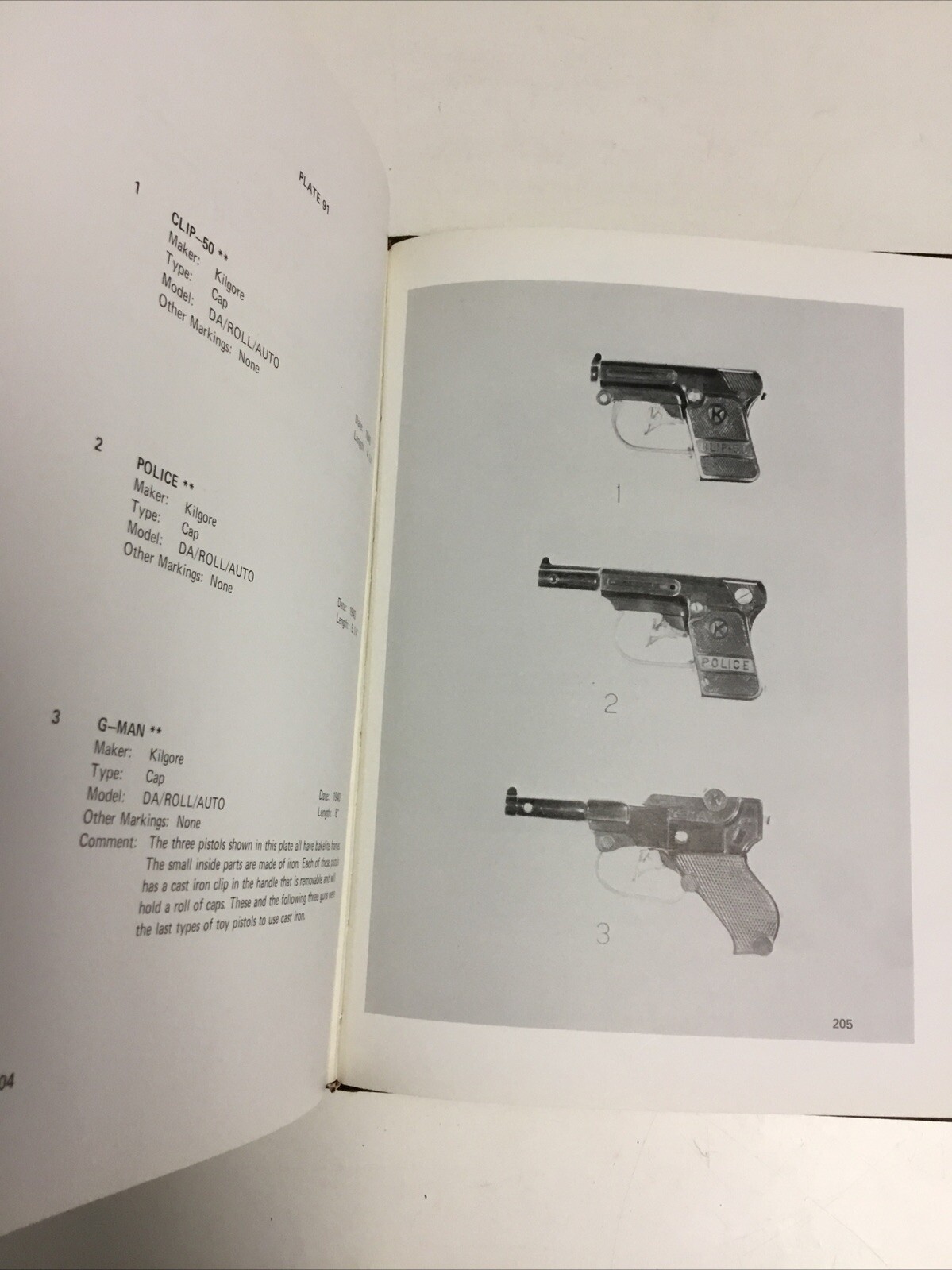 Cast Iron Toy Pistols 1870-1940 Best HC 1973
