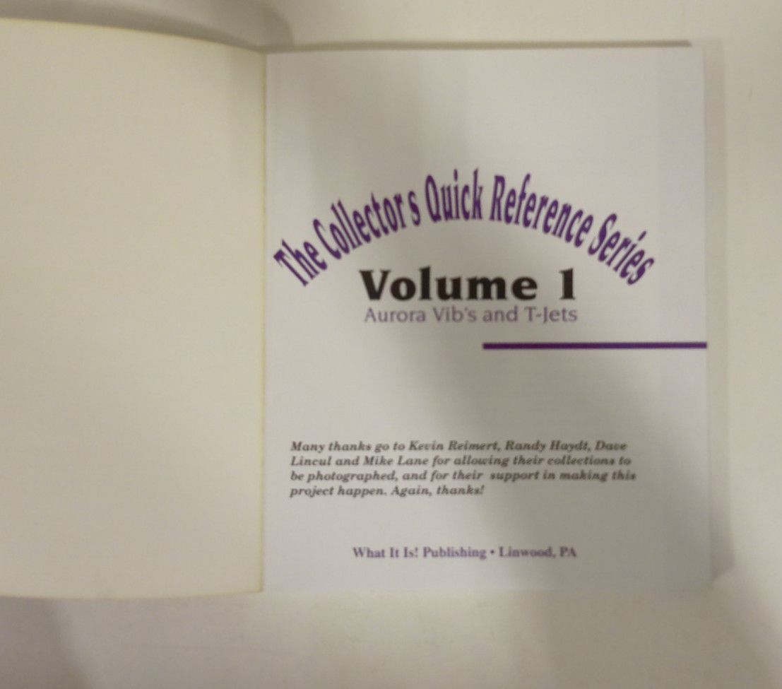 RARE The Collector’s Quick Reference Series Volume 1 Aurora Vibrators & T-Jets