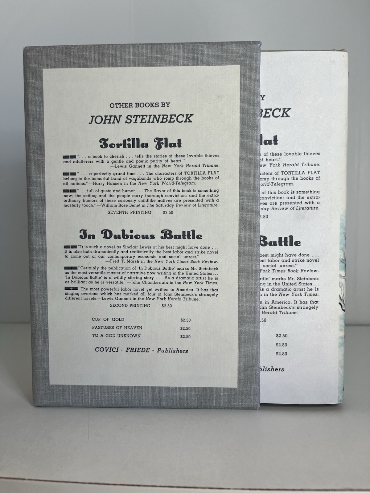 Of Mice and Men, John Steinbeck, First Edition Library, Facsimile