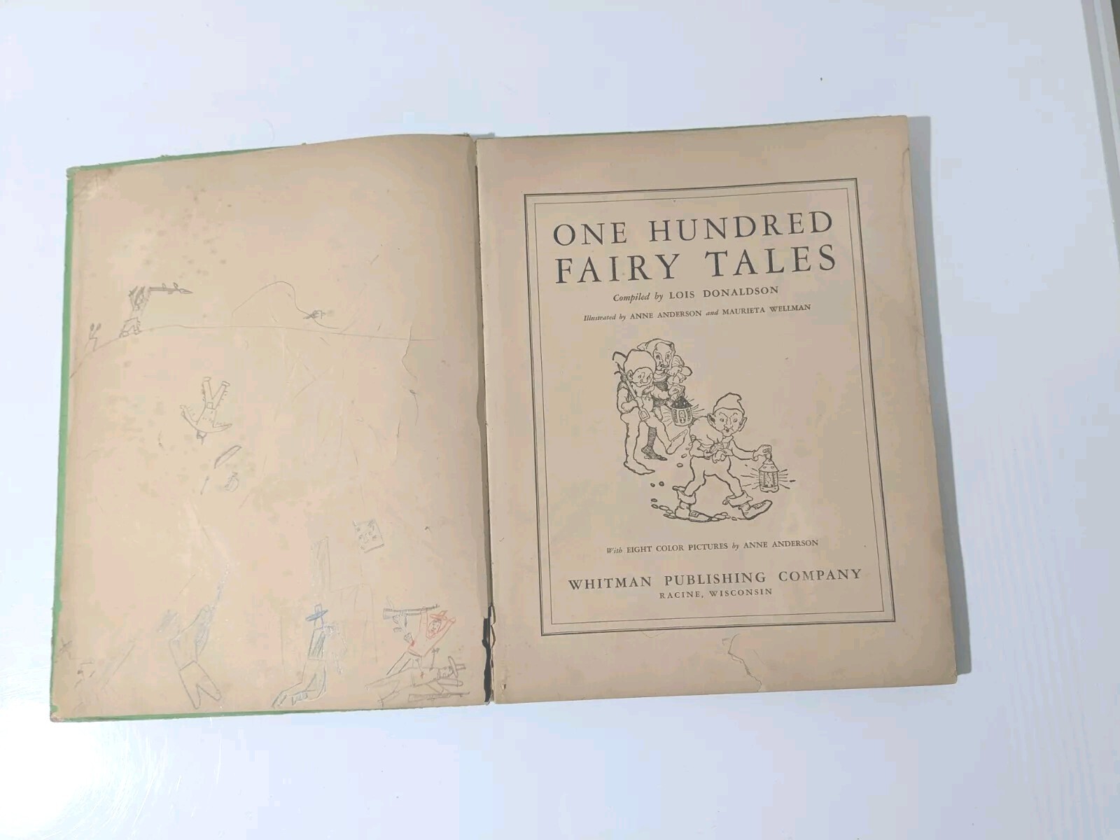 1937 ONE HUNDRED FAIRY TALES Compiled by Lois Donaldson Whitman Publishing Co