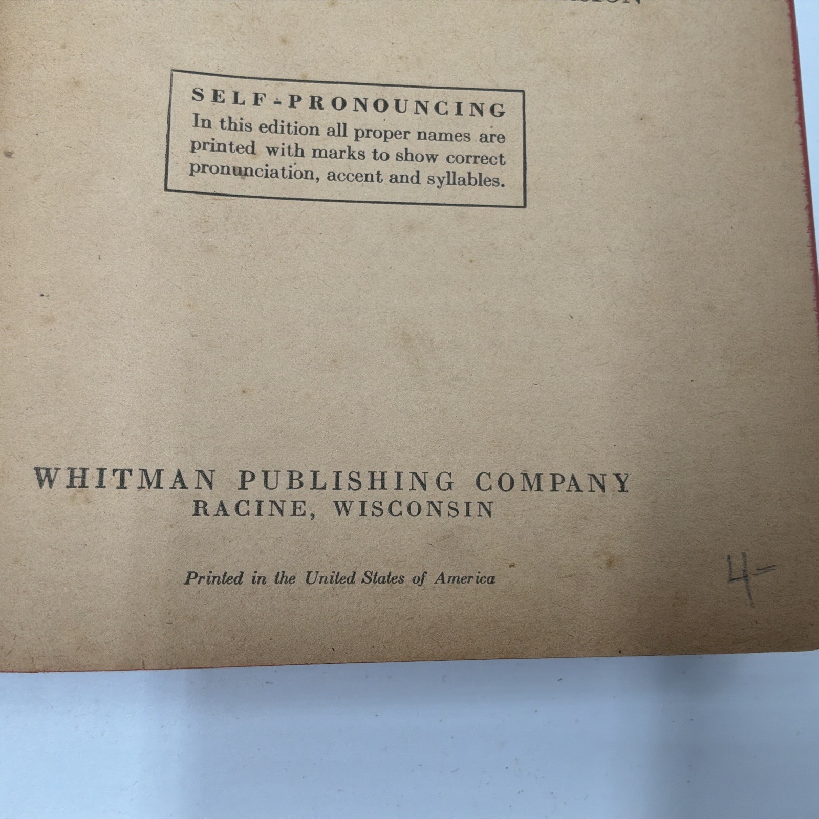 1950’s Holy Bible Self-Pronouncing King James Version Whitman Publishing Co