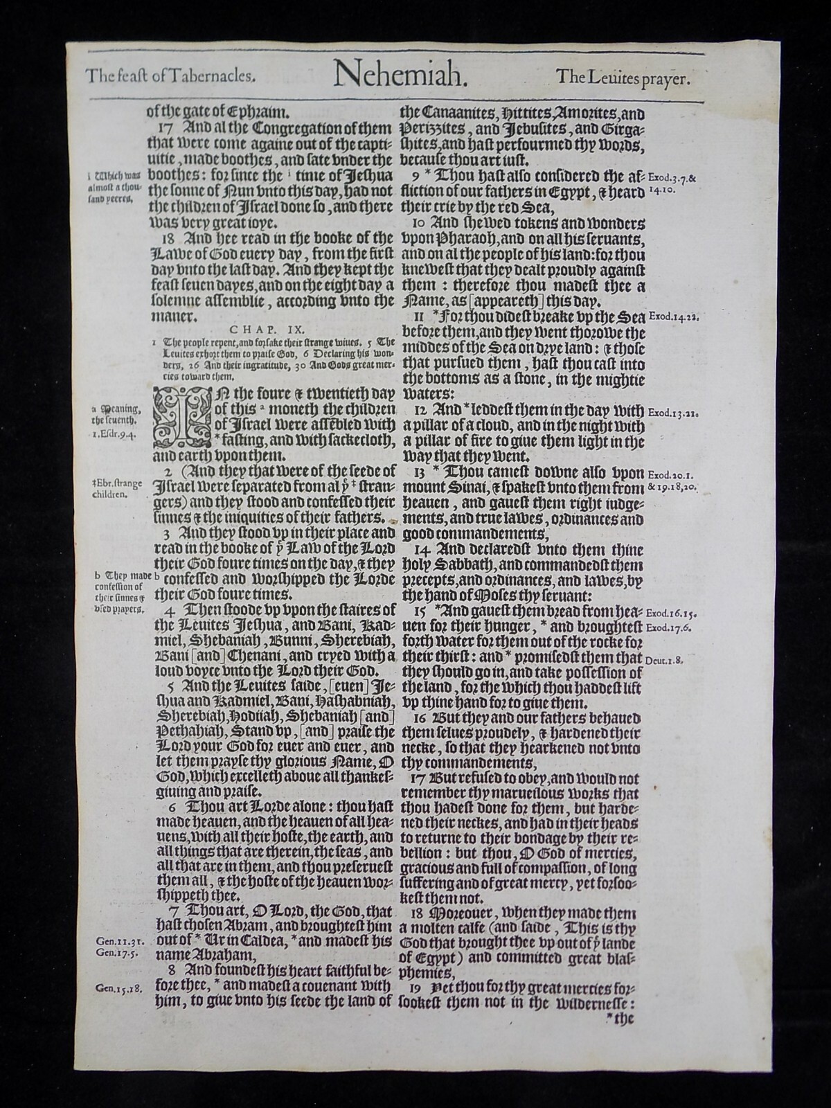 1583 Noblest Geneva Bible Folio- Book of Nehemiah- YOU PICK