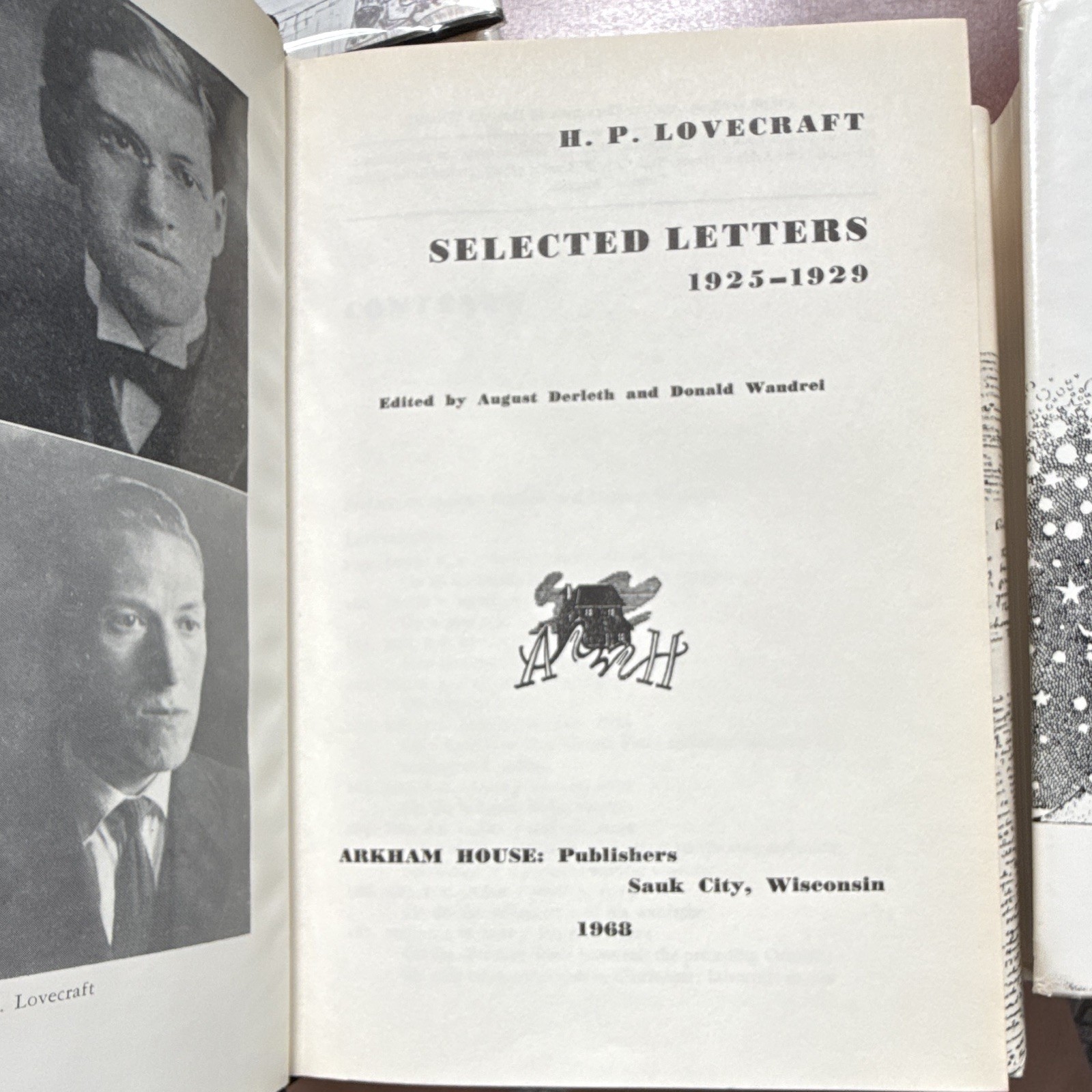 H. P. Lovecraft Selected Letters Hardcover 1st edition 1,2,4&5, 3 2nd edition