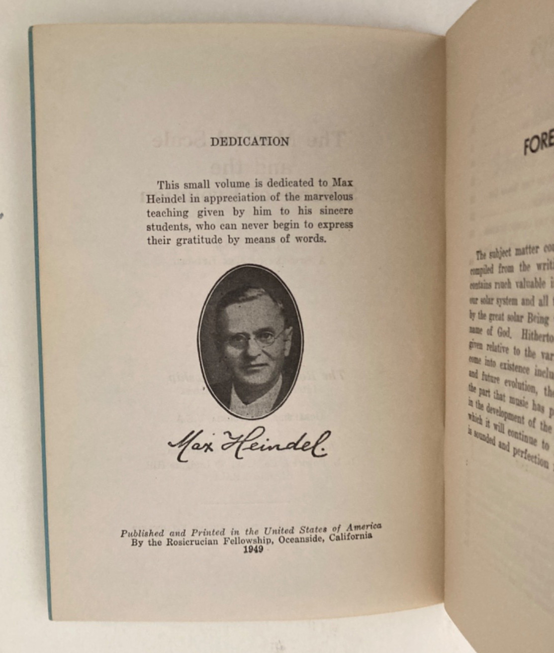 The Musical Scale and the Scheme of Evolution 1949 Rosicrucian Fellowship