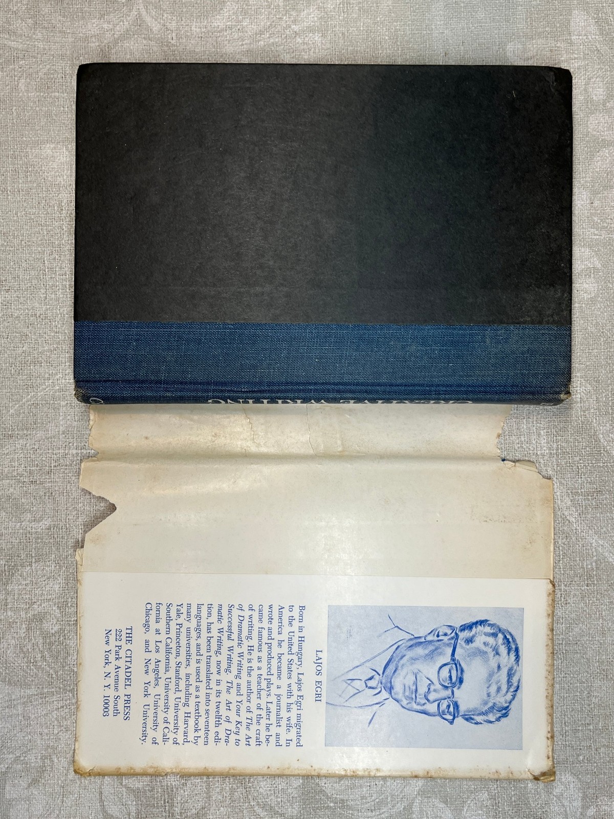 1965 The Art of Creative Writing Signed by Lajos Egri 1st Ed The Citadel Press