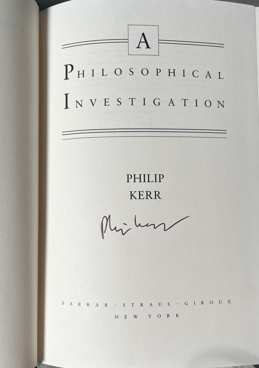 Signed Philip Kerr Thrillers Hitler’s Peace Man Without Breath Philosophical 3
