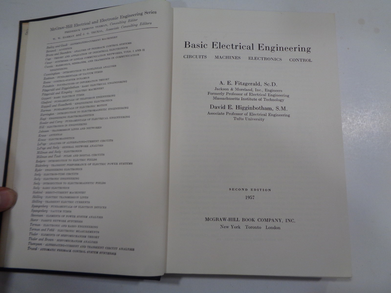 Basic Electrical Engineering 1957 McGraw-Hill Electrical Engineering Series