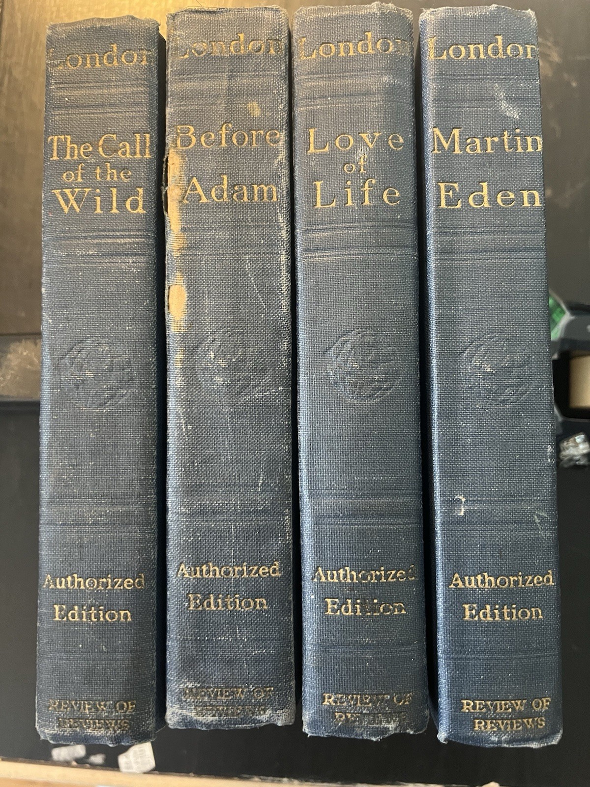 Jack London (lot of 4) 1916 Antique Hardcover Book Authorized Edition Review
