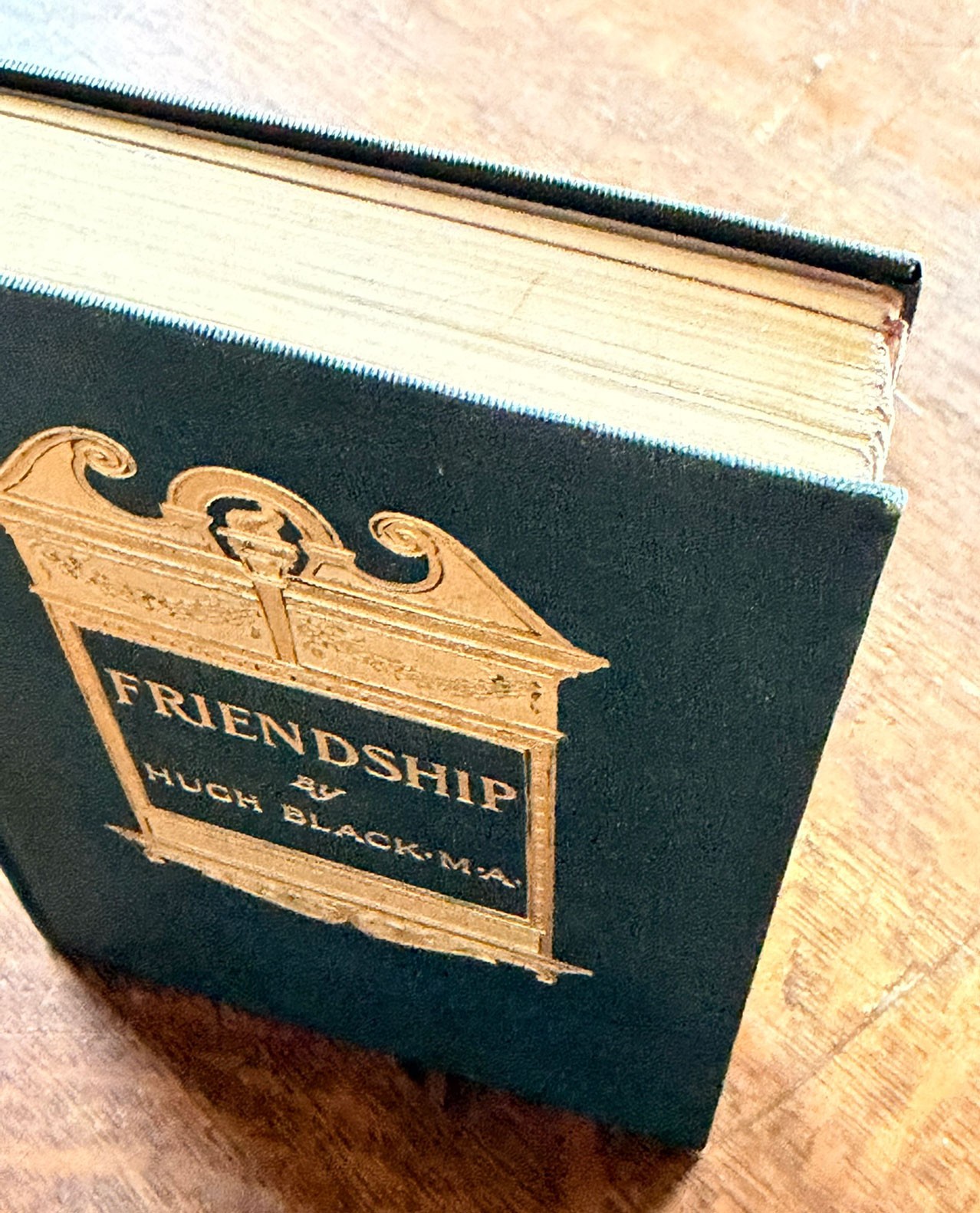 Friendship by Hugh Black 1898 HB Gold on Cover & Spine Inspiration Vintage Mint