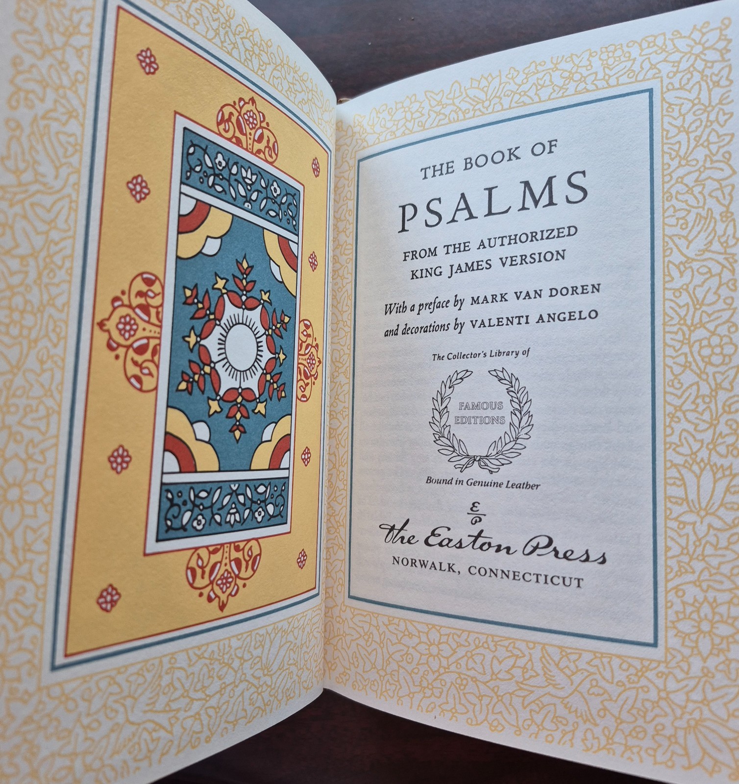 THE BOOK OF PSALMS KJV (Easton Press, Genuine Leather, Like New w/Archive Notes)