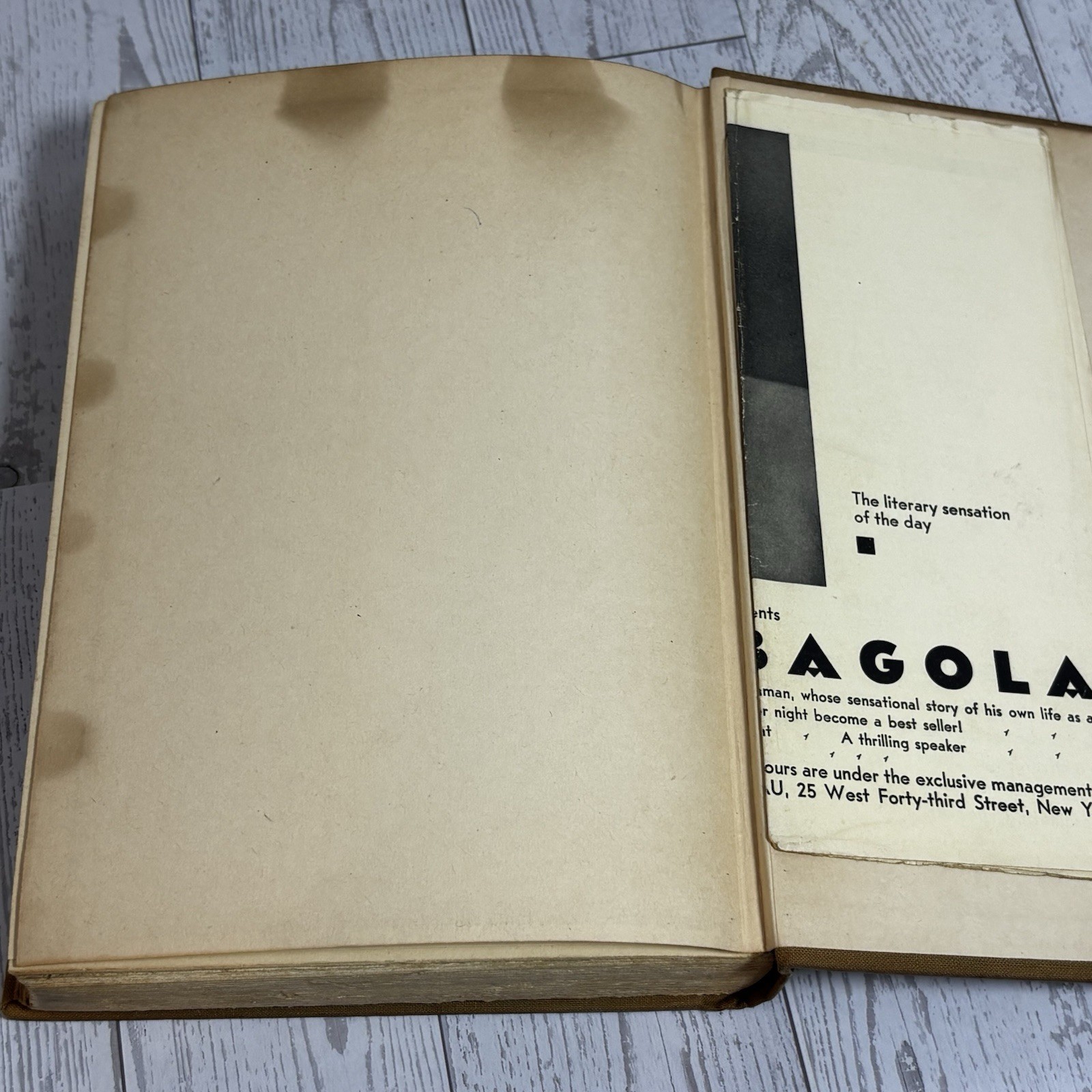 1930 Lobagola Signed 1932 Inscribed Hardcover Alfred A Knopf w/ Pamphlets