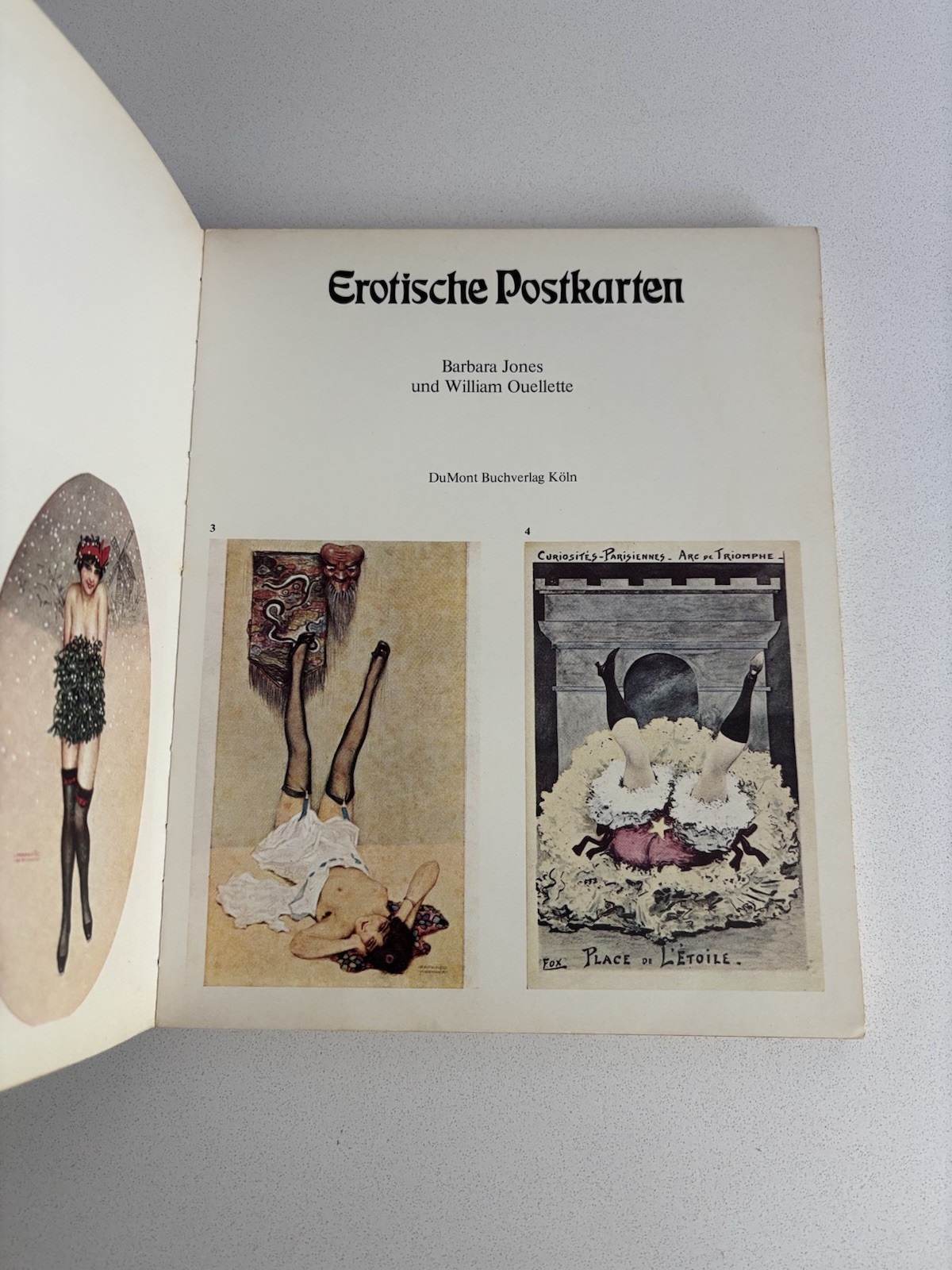 Erotische Postkarten (Erotic Postcards) German Book 1977 Studio Dumont