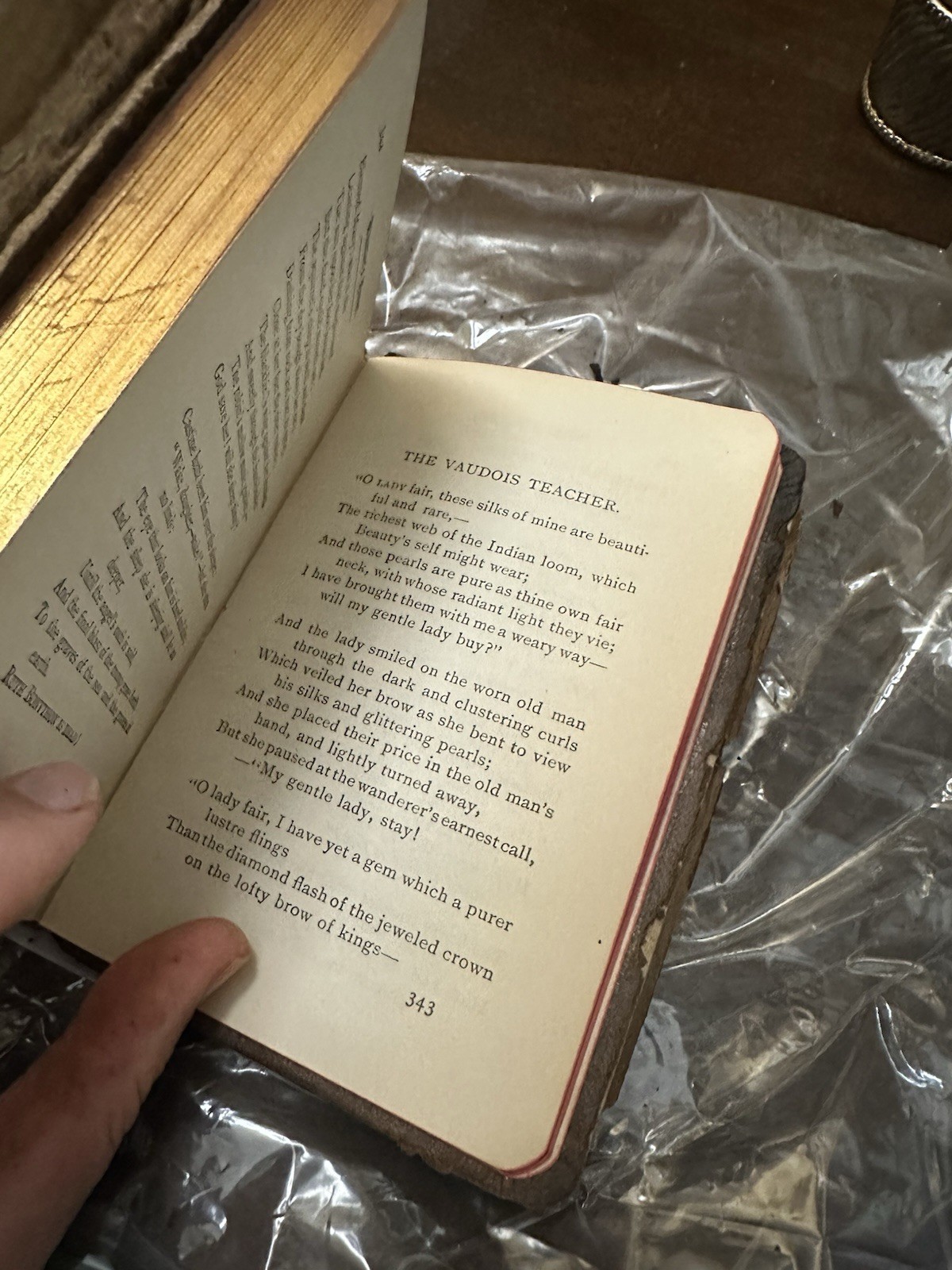 Antique Book unknown Version Of Whittier’s Poems Hard Cover