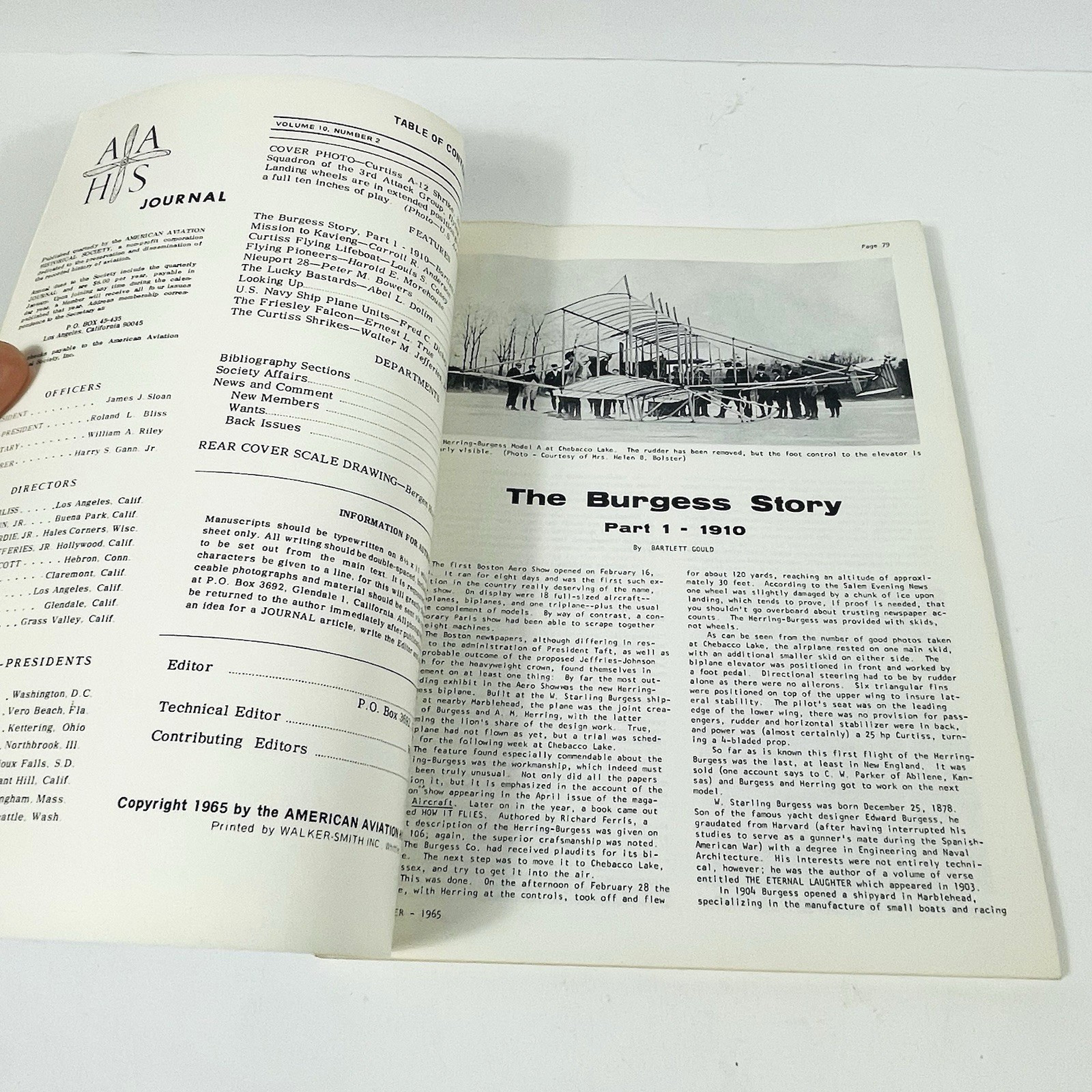 AAHS 1965 Vol. 10, No. 1-4 American Aviation Historical Society Journal Full set
