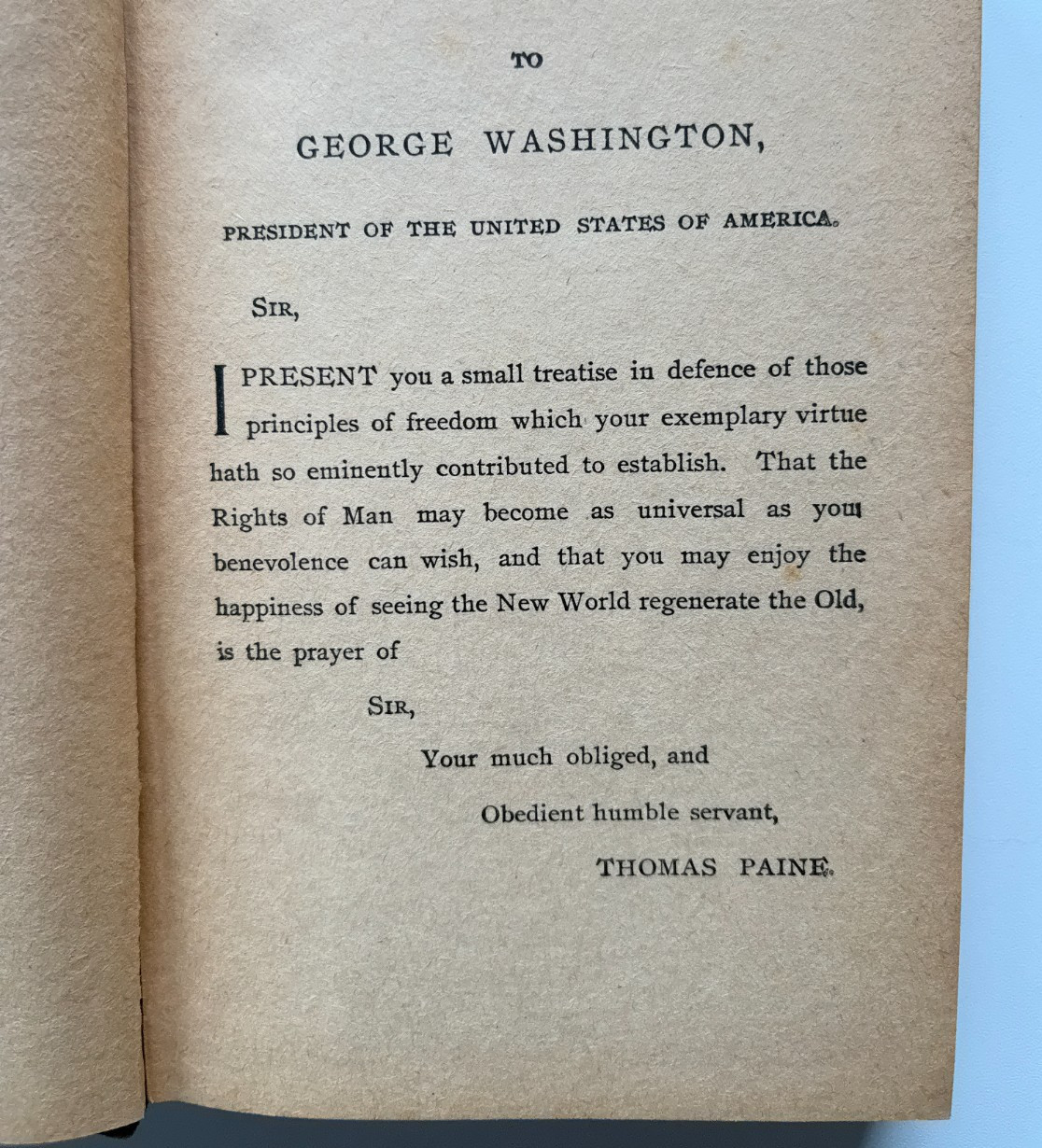Rights of Man by Thomas Paine vintage hardcover blue cloth The Freethought Press