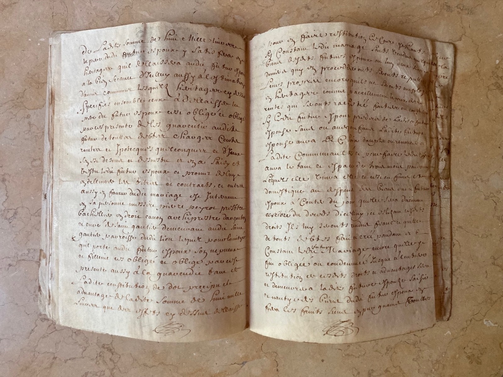 RARE! 1690’s FRENCH VELLUM MANUSCRIPT BOOKLET 24p BOURGES HEART TAX LOUIS XIV